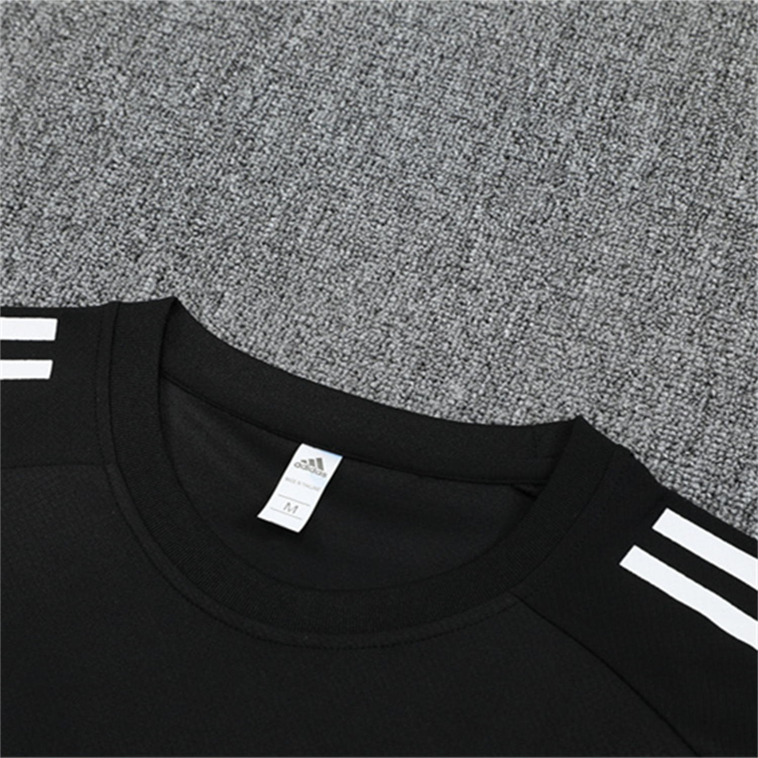 AlphaJersey-Real Madrid 25-26 Kids Short-Sleeve Training Set - Yellow Line Black Top and Black Shorts