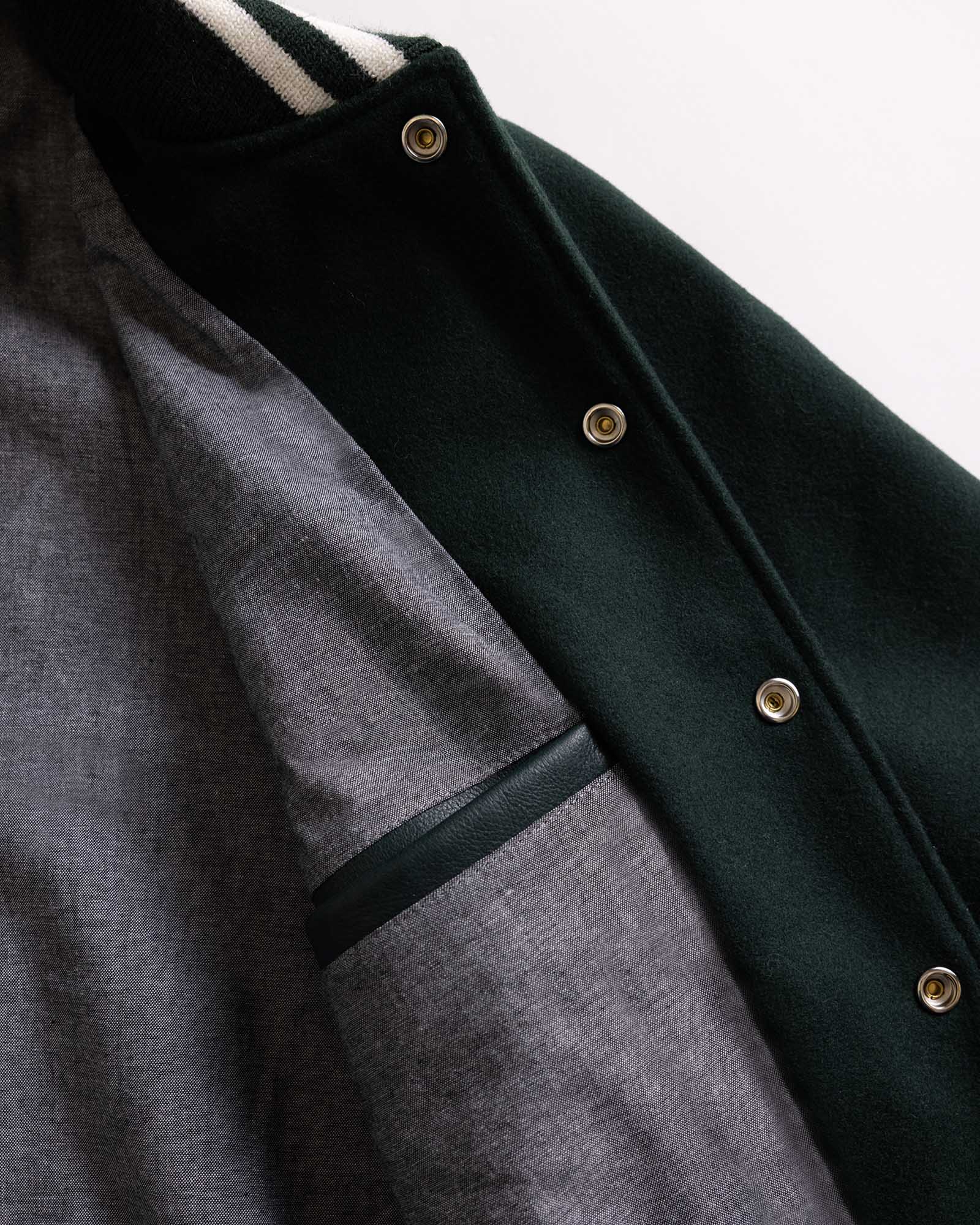 The Golden Bear Snap Bomber in Ivy Wool | Modern Menswear by yycbvcnbmmnbm
