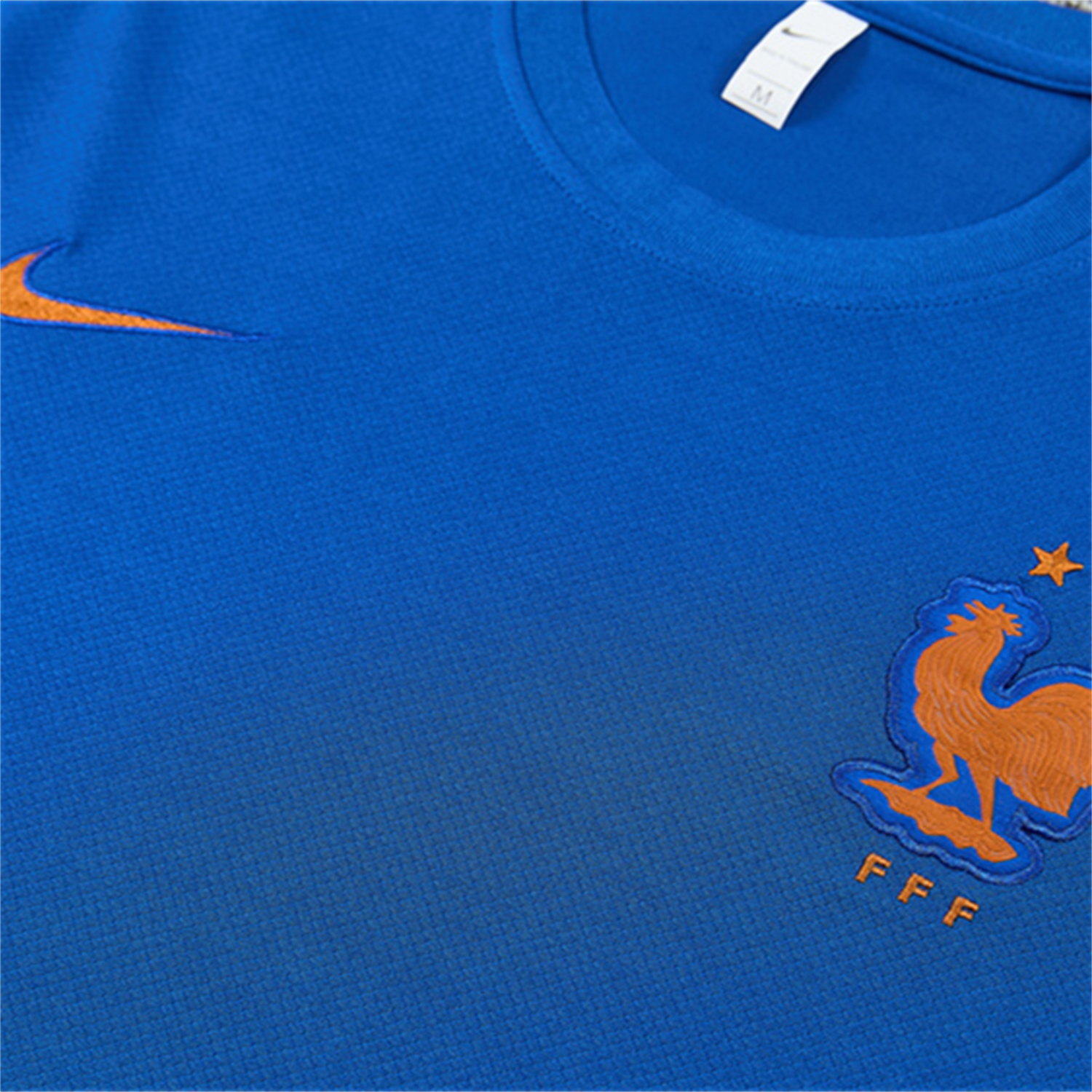 AlphaJersey-France 2026 Short-Sleeve Training Set - Blue Top & Shorts
