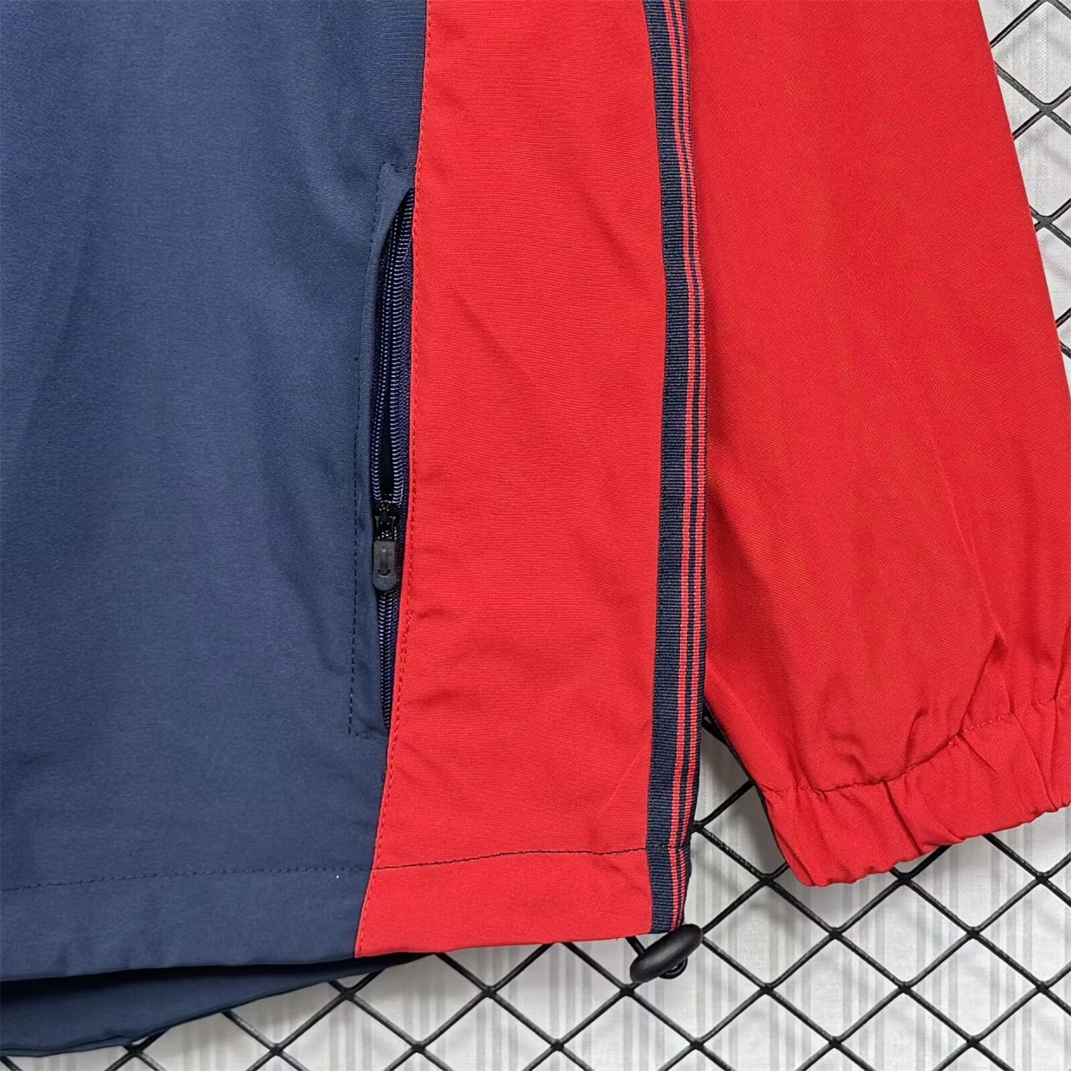 AlphaJersey-Retro Arsenal 1998-99 Home Windbreaker Jacket - Red And Dark Grey