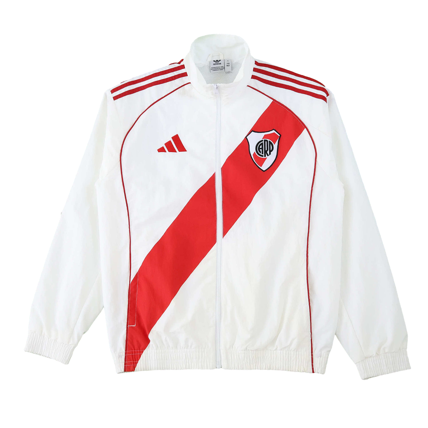 AlphaJersey-River Plate 25-26 Throwback Windbreaker Jacket - White