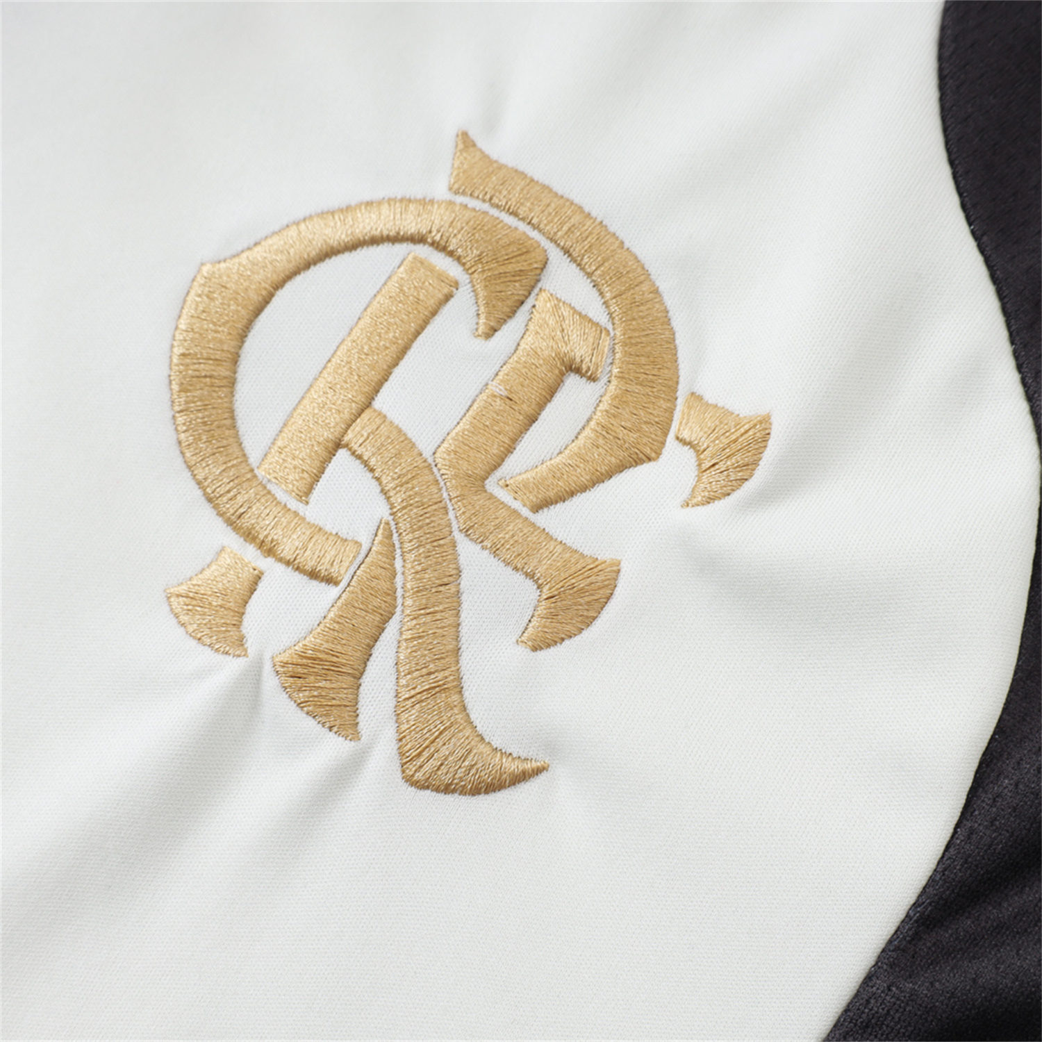 AlphaJersey-Flamengo 2026 Long Sleeve Training Set - White Top & Black Pants