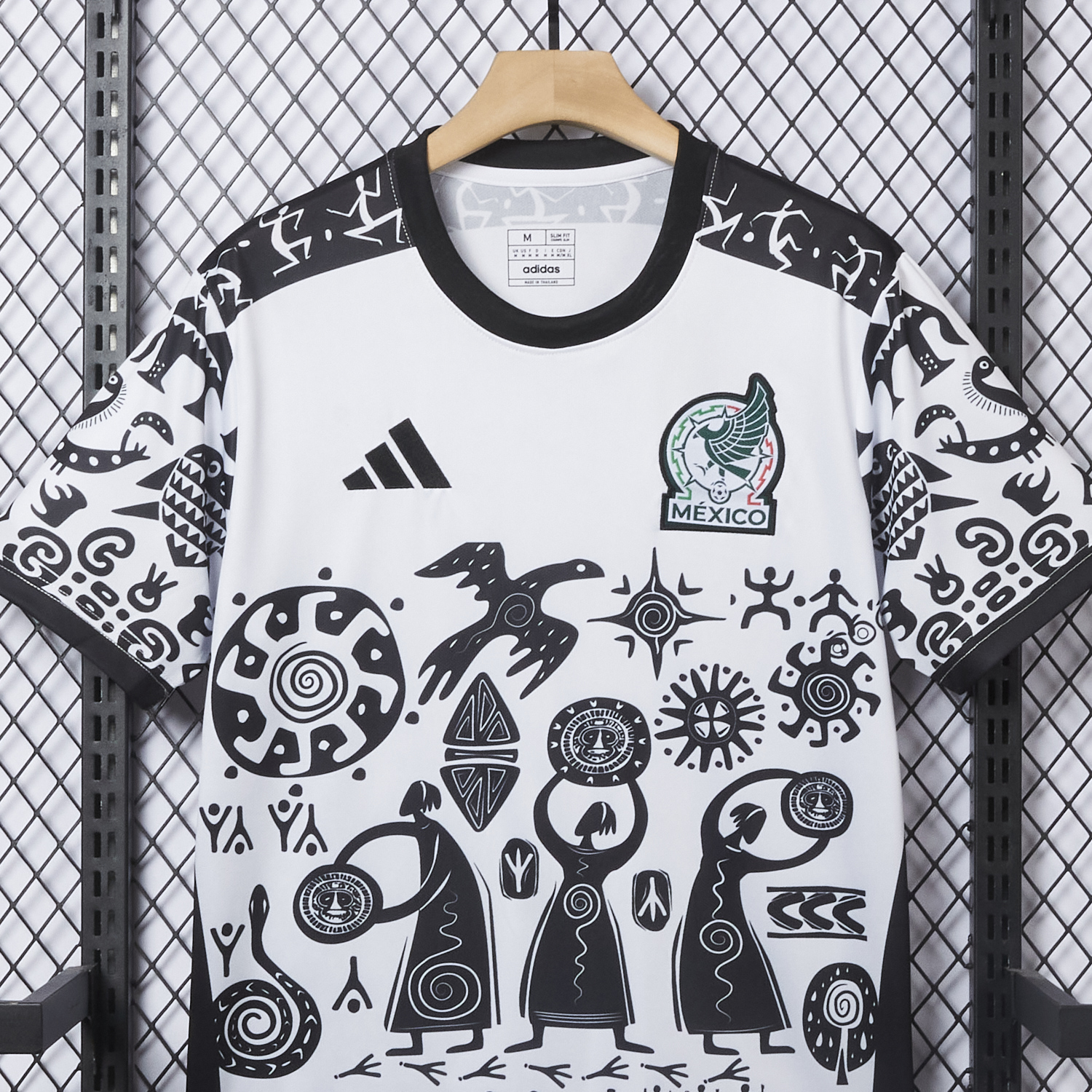 AlphaJersey-Mexico 25-26 Mayan Cvilization Black And White Special Jersey - Fans Version