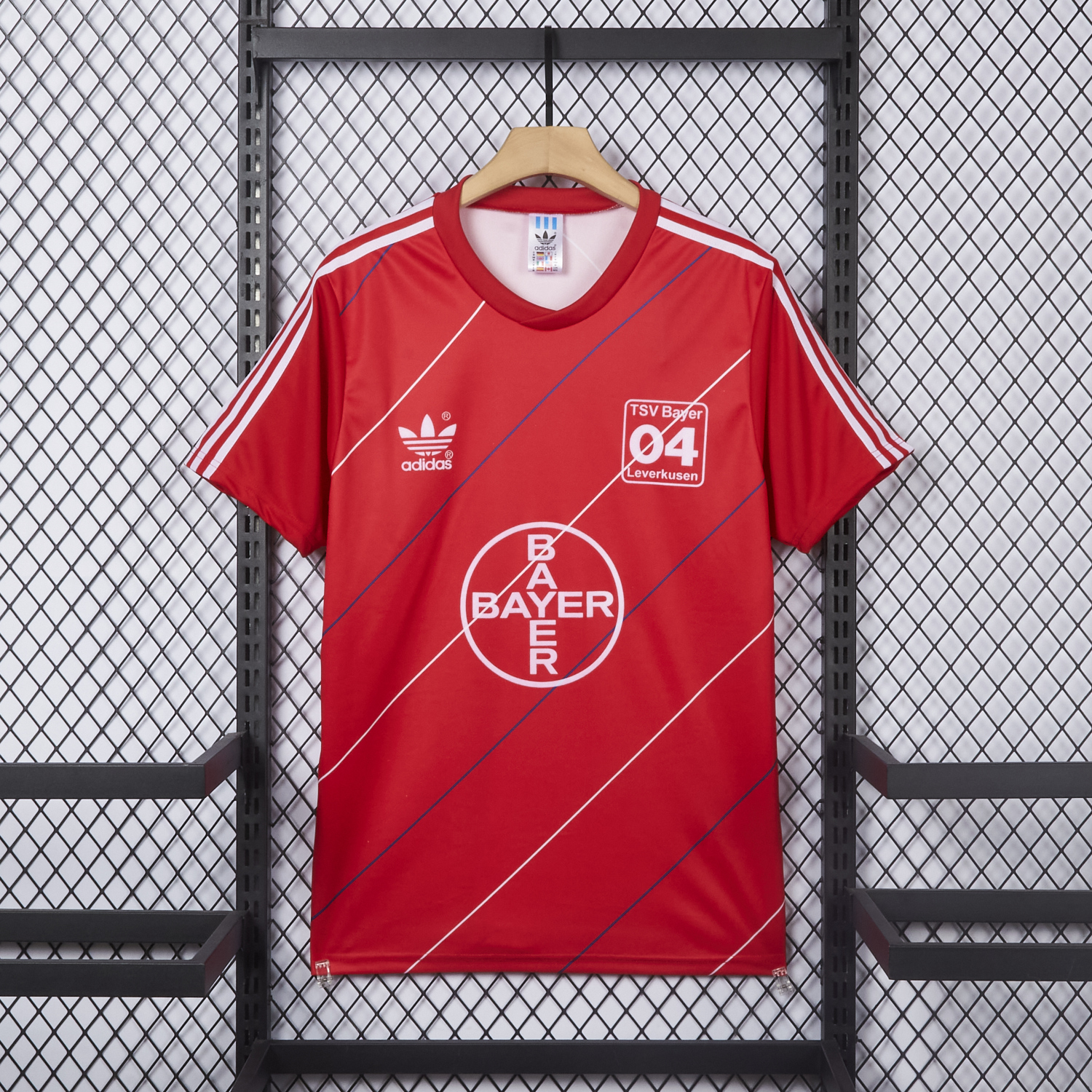 AlphaJersey-Retro Bayer 04 Leverkusen 1987-88 Home Red Jersey