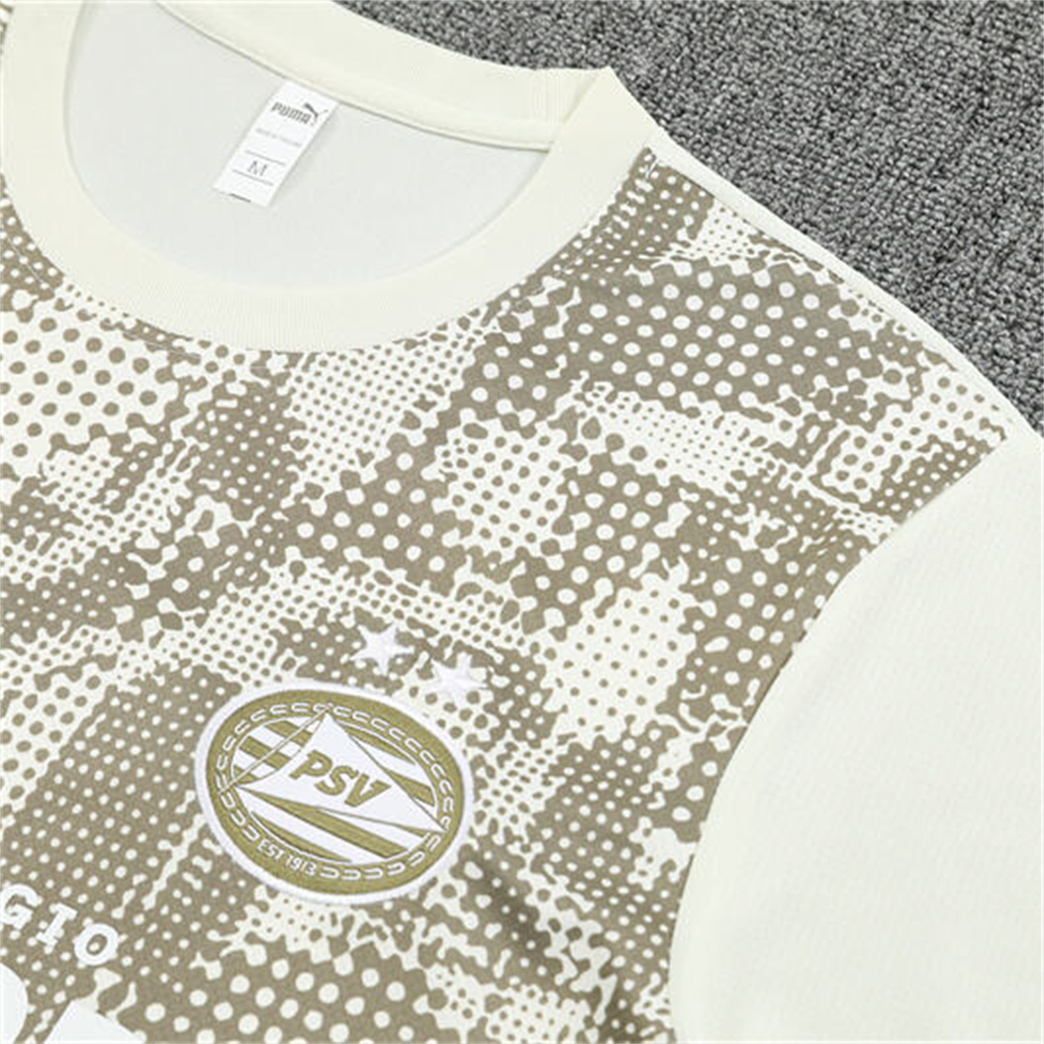 AlphaJersey-PSV Eindhoven 25-26 Short-Sleeve Training Set - Khaki Top & Black Shorts