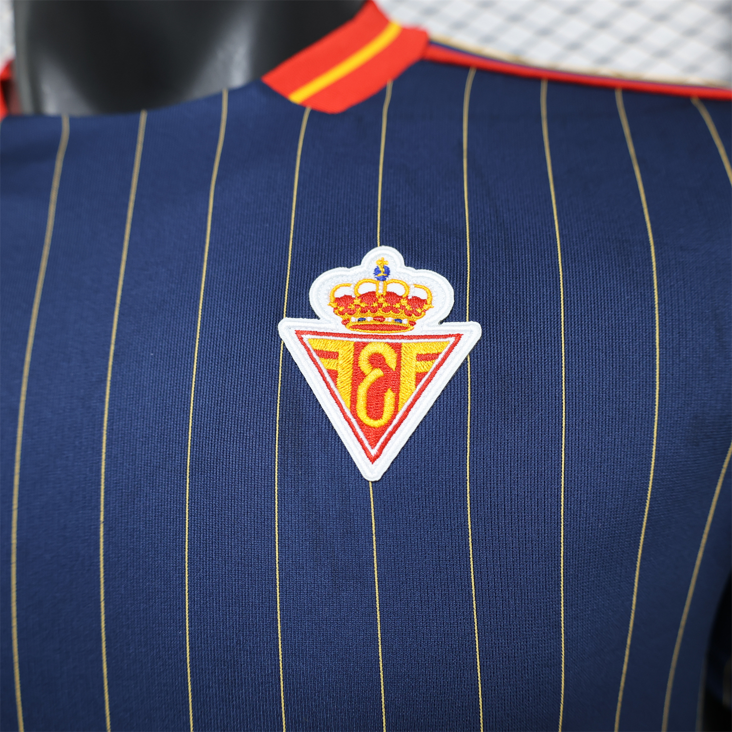 AlphaJersey-Spain 2026 Terrace Icon Retro Casual Style Deep Blue Jersey - Player Version