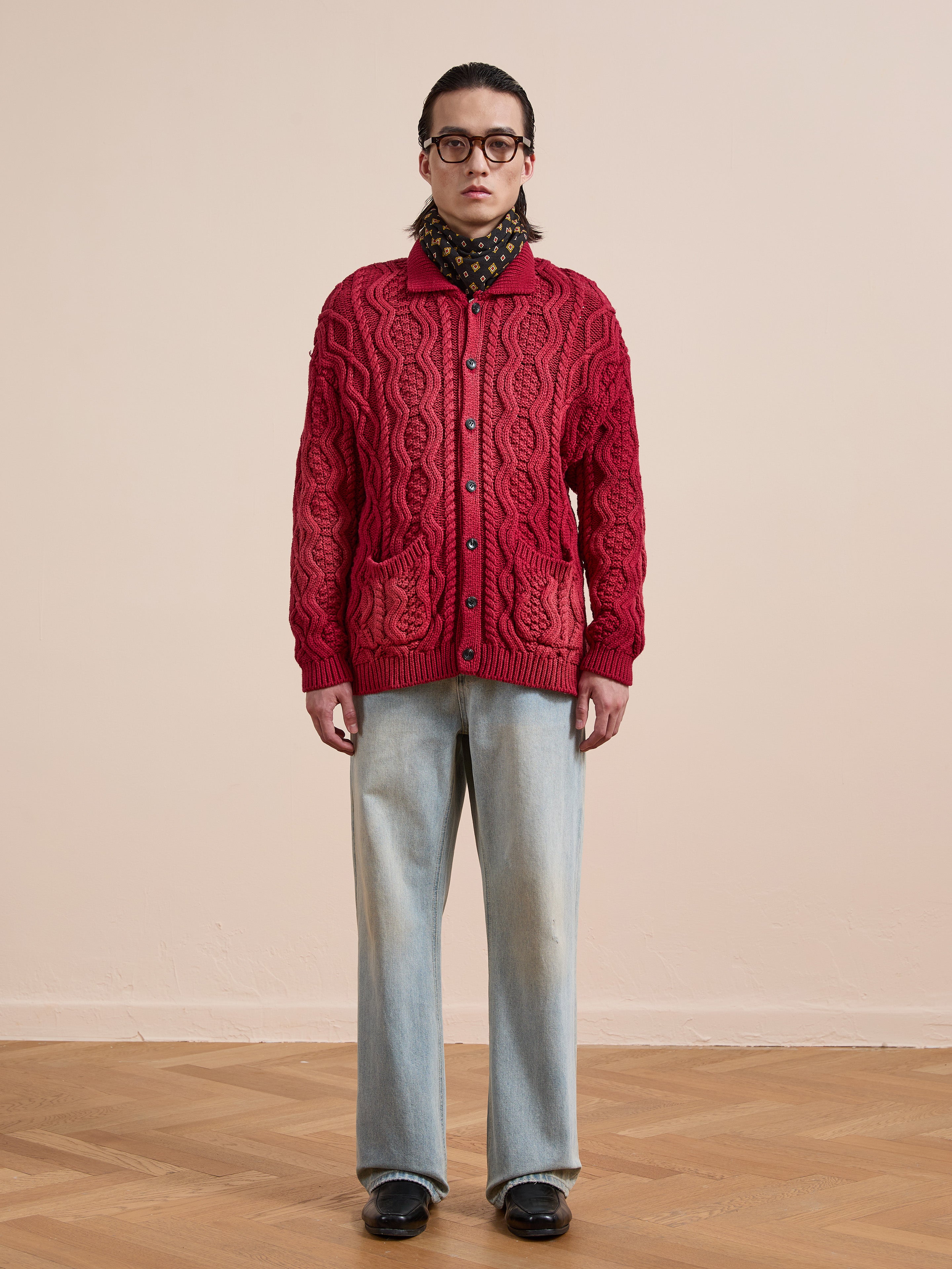 Cable Knit Buttoned Cardigan | Modern Menswear by yycbvcnbmmnbm