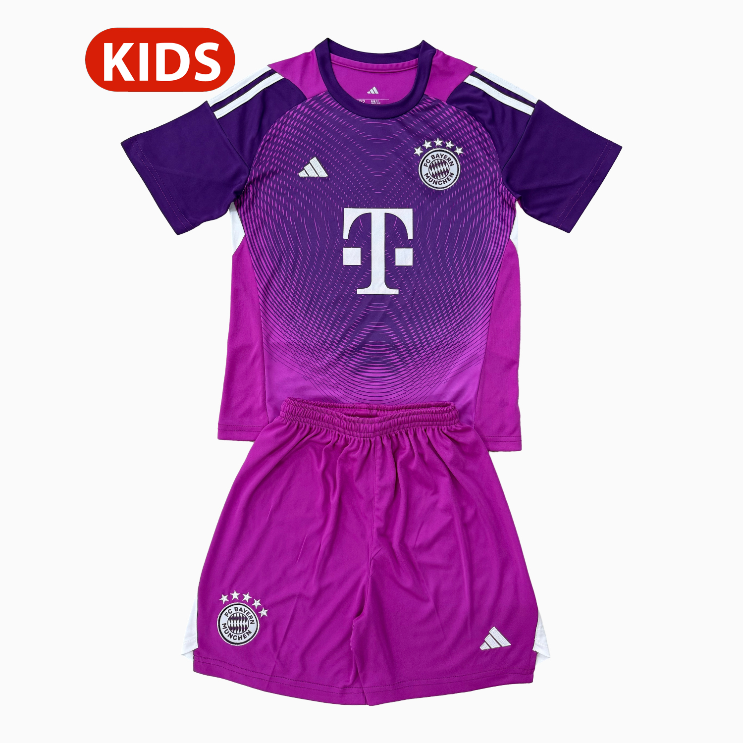 AlphaJersey-Bayern Munich 25-26 Pueple Goalkeeper Kids Kit