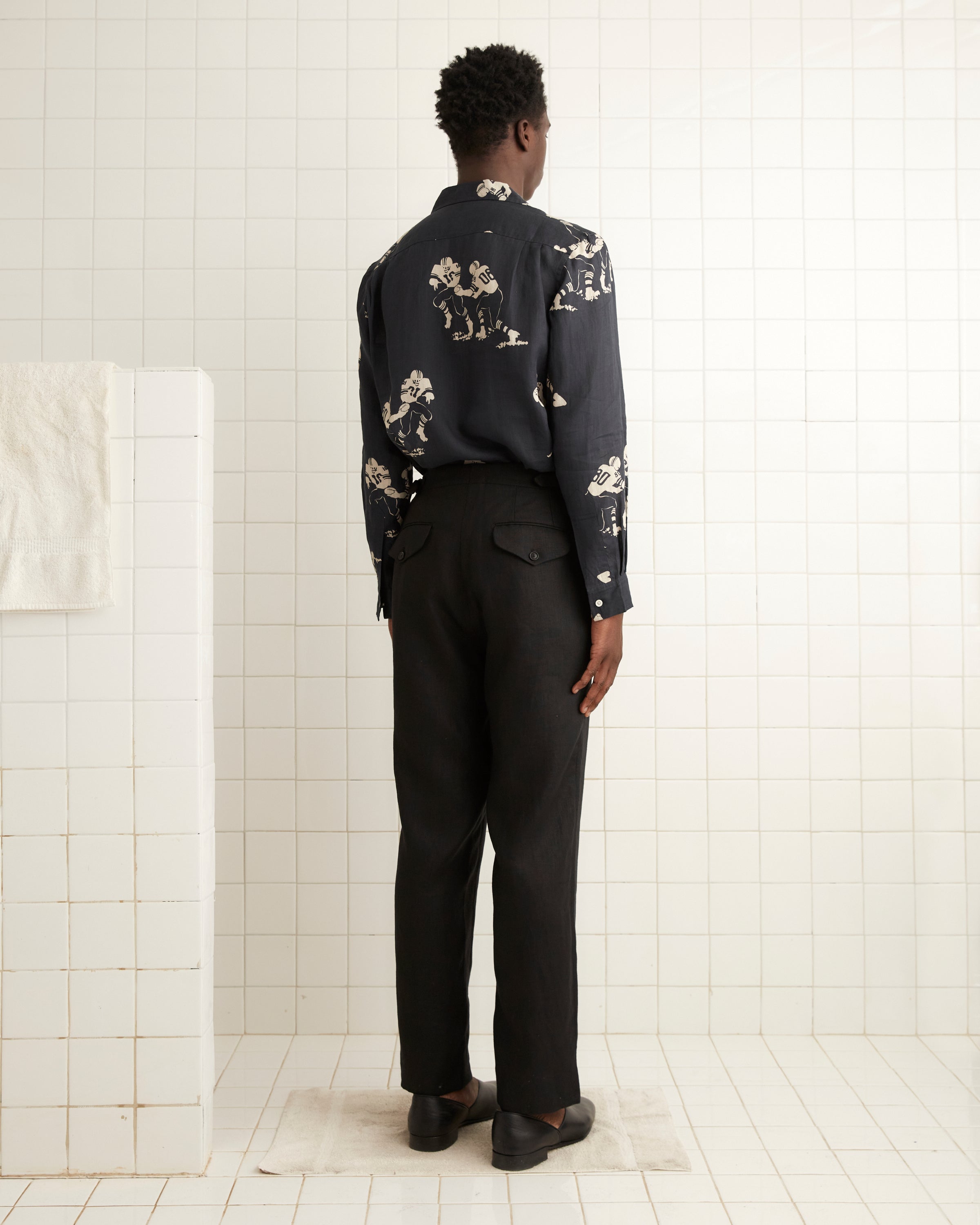 Linen Suiting Trousers - Black | Modern Menswear by yycbvcnbmmnbm