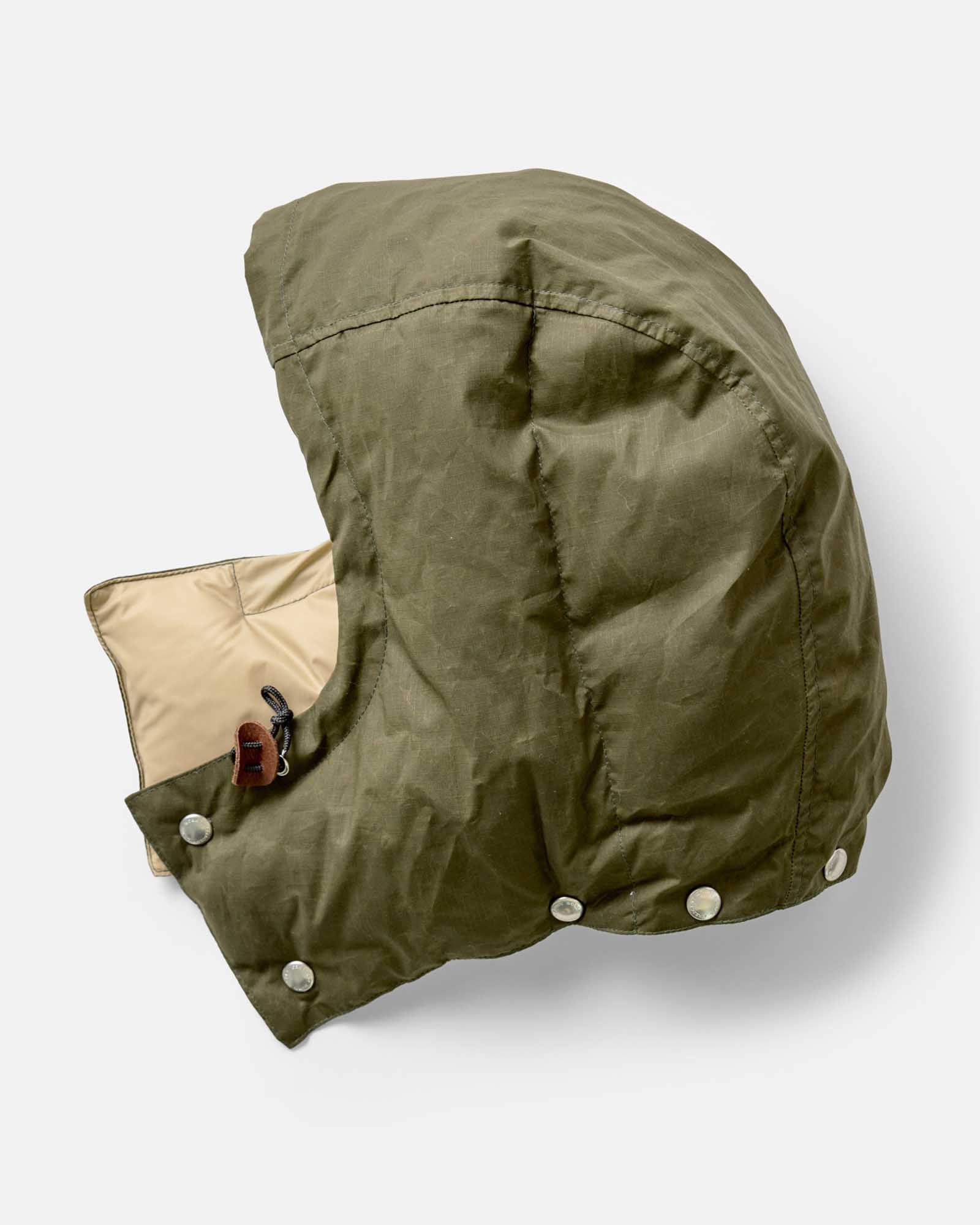 The Down Sweater in Olive Waxed Ripstop | Modern Menswear by yycbvcnbmmnbm