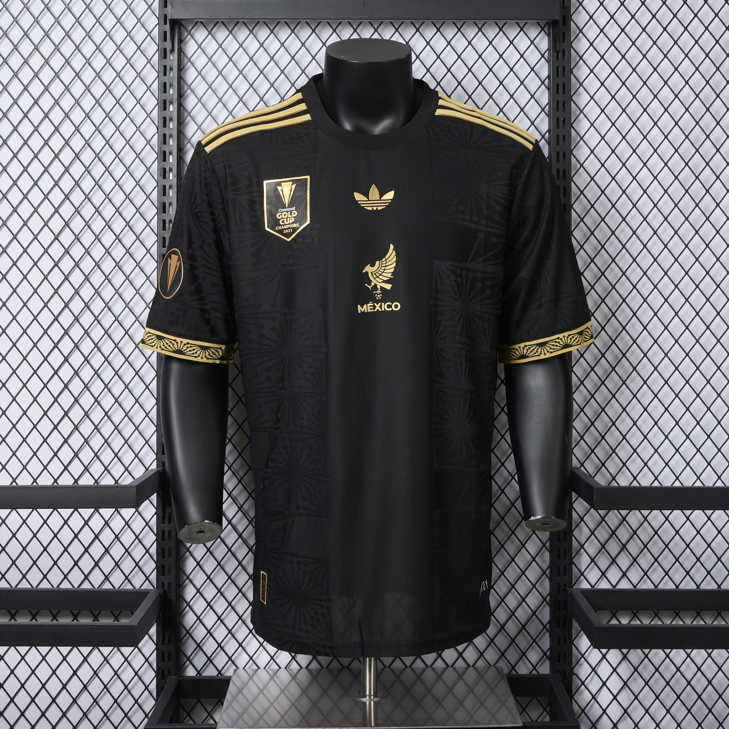 AlphaJersey-Mexico 2025 Gold Cup Home Black Jersey - Player Version
