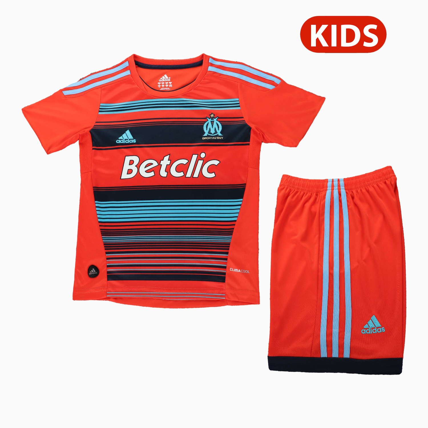 AlphaJersey-Retro Marseille 2011-12 Home Kids Kit