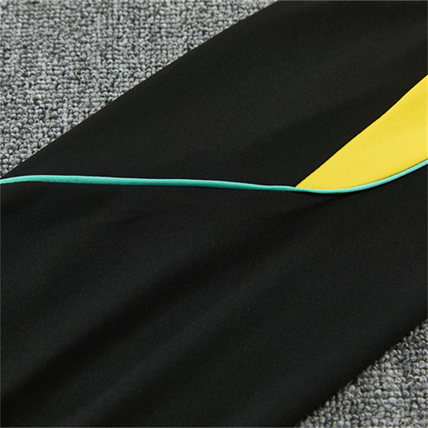AlphaJersey-Brazil X JD 2026 Long Sleeves Training Set - Black Top And Black Yellow Pants