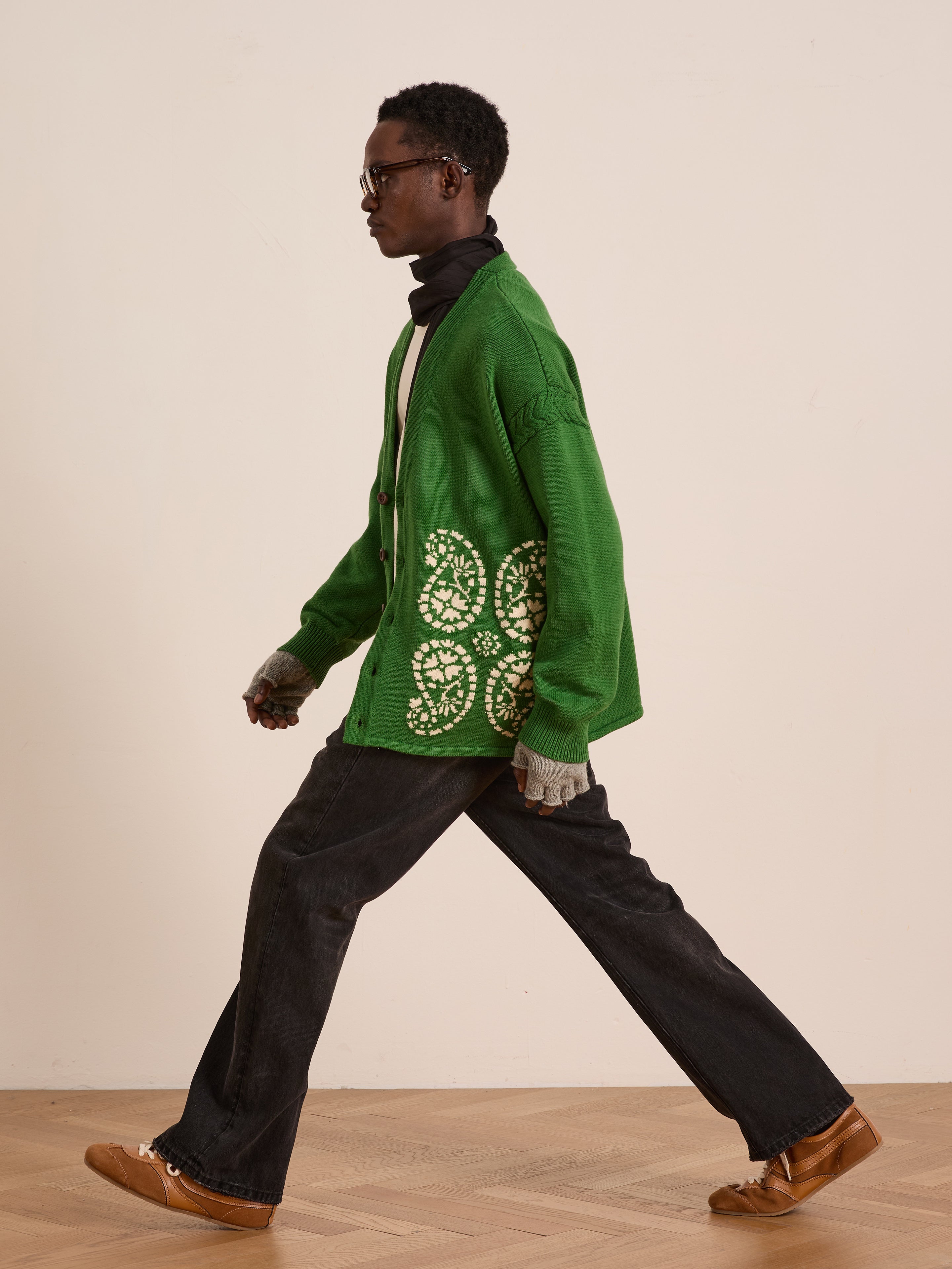 Paisley Knit Cardigan | Modern Menswear by yycbvcnbmmnbm