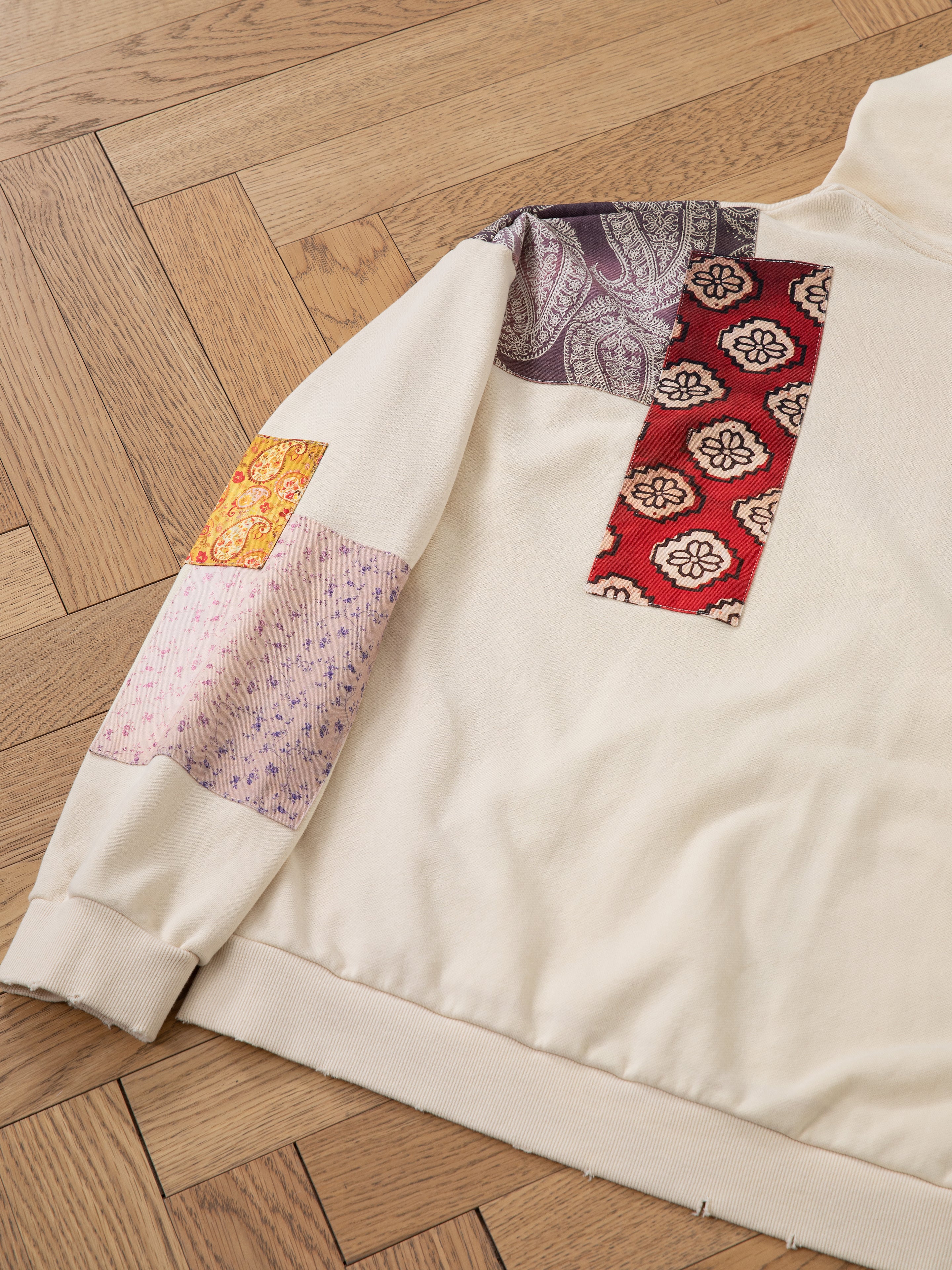 Tapestry Patchwork Zip Up Hoodie | Modern Menswear by yycbvcnbmmnbm