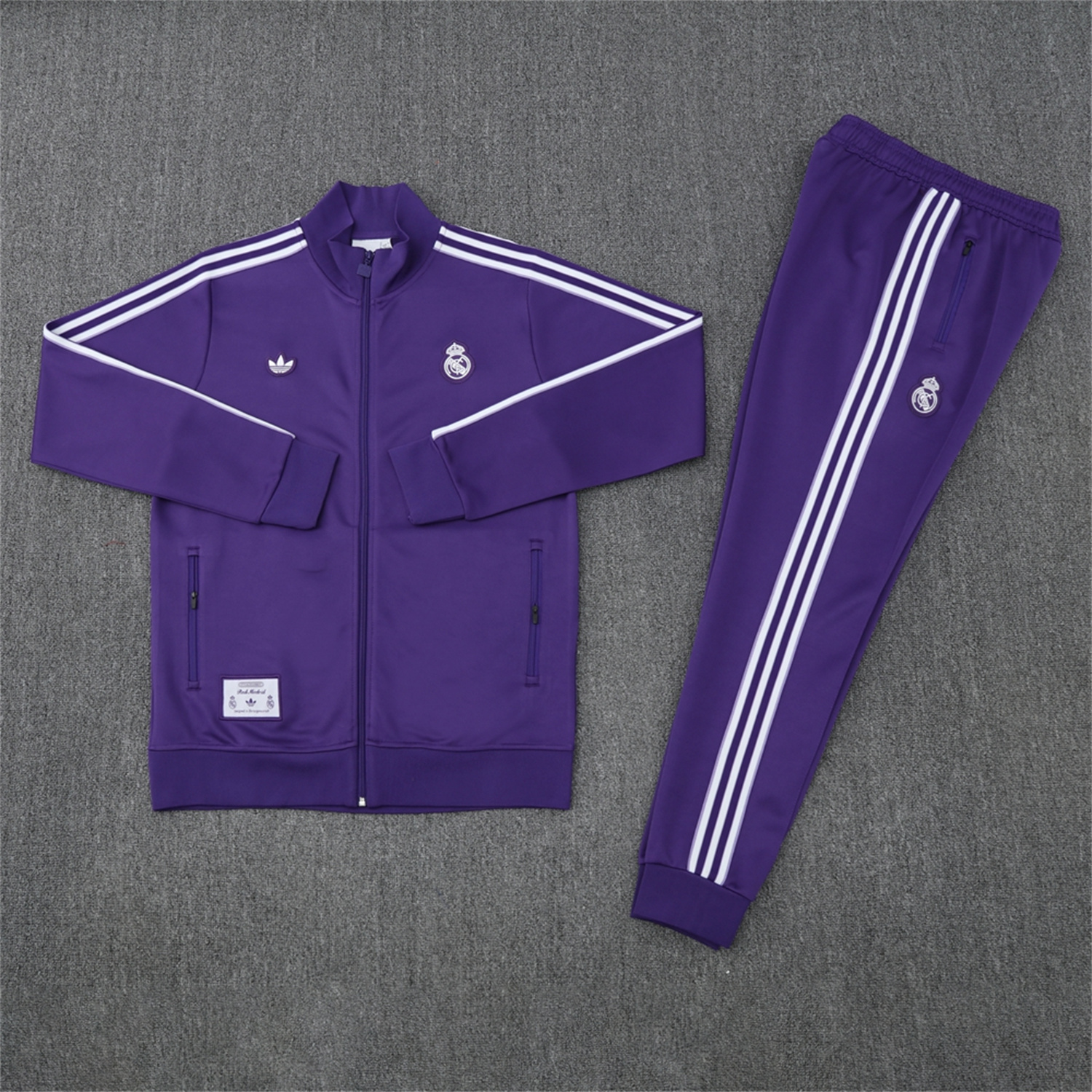 AlphaJersey-Real Madrid 25-26 Purple Terrace Icon Jacket Training Tracksuit - Purple Jackets & Pants