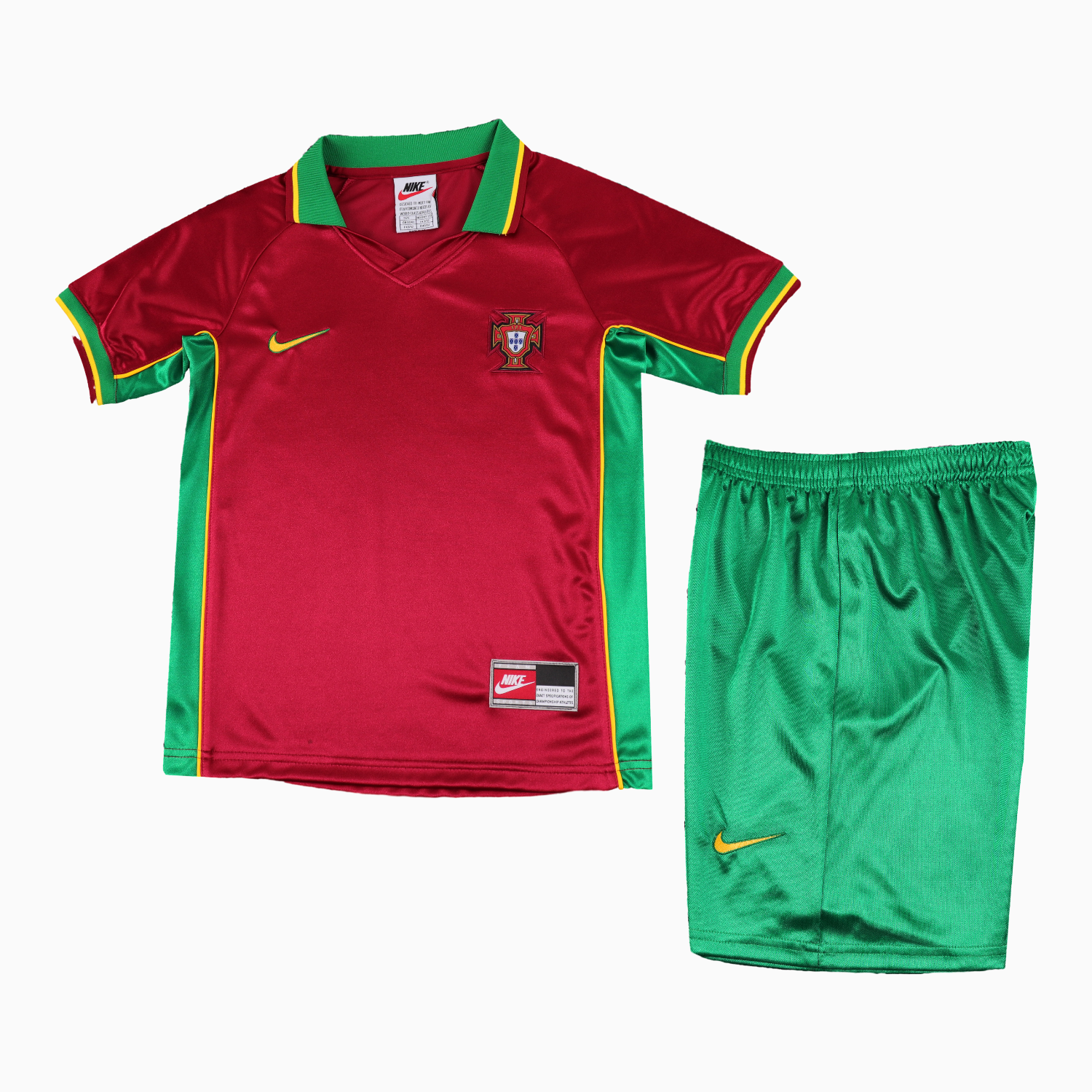 AlphaJersey-Retro Portugal 1998 Home Kids Kit