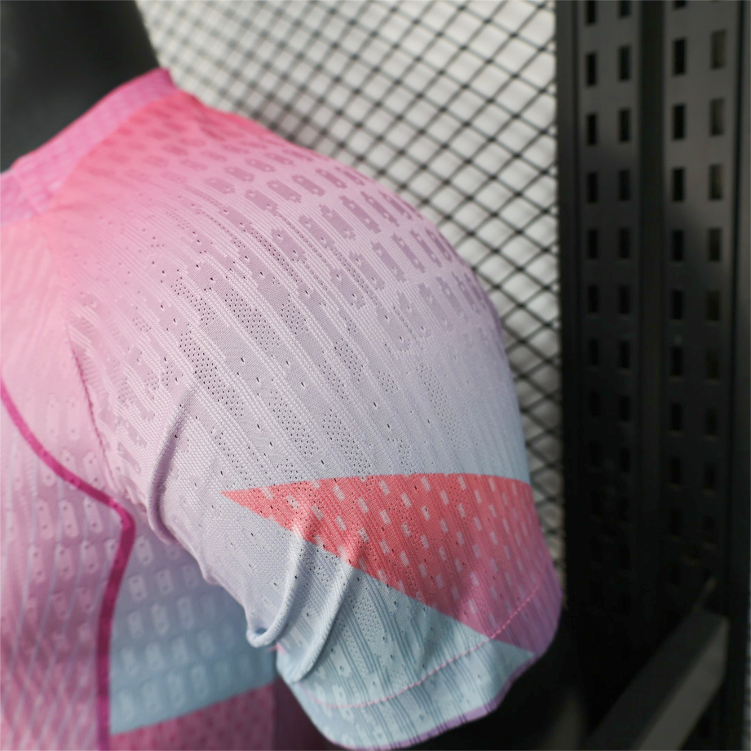 AlphaJersey-Barcelona 25-26 Pink and Light Blue Stripes Jersey - Player Version