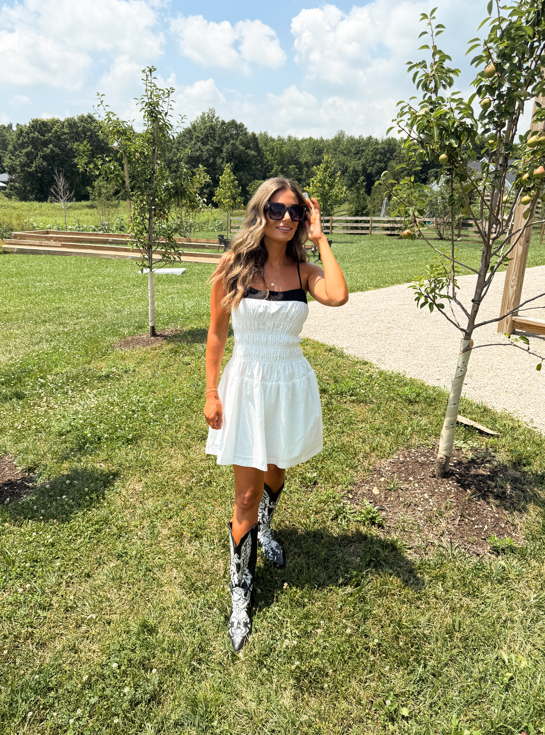 Black/White Smocked Mini Dress | Elegant Women's Fashion by coolavocek