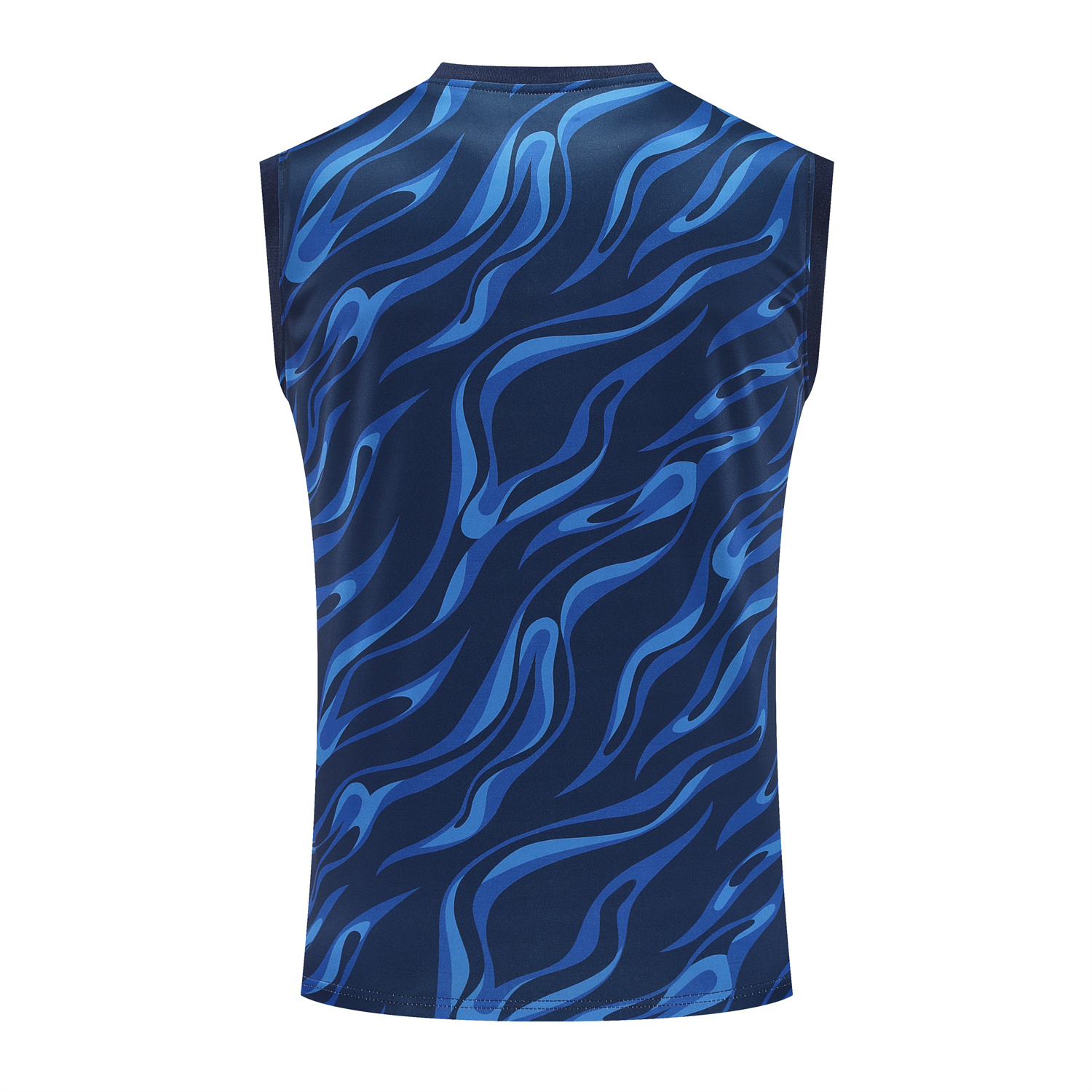 AlphaJersey-Real Madrid 25-26 Vest Training Set - Blue Water Pattern Top & Deep Blue Shorts