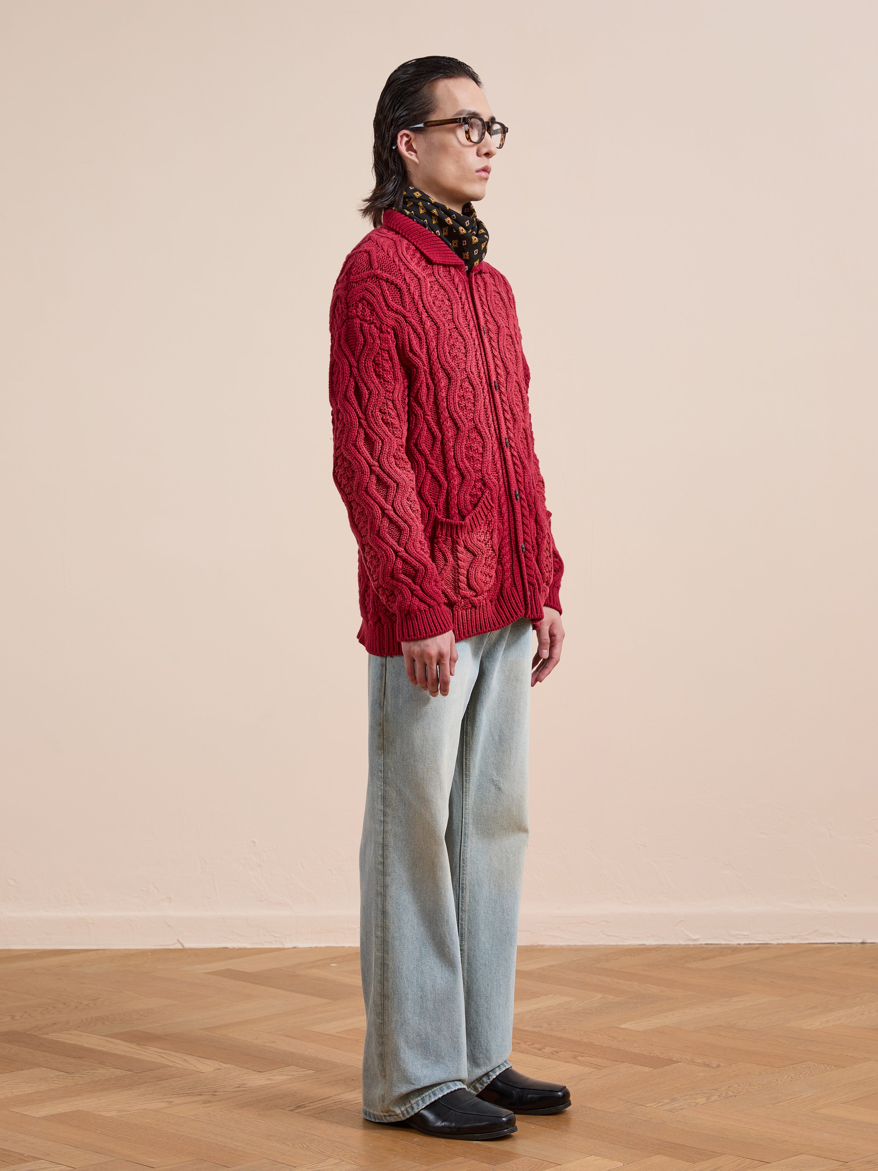Cable Knit Buttoned Cardigan | Modern Menswear by yycbvcnbmmnbm