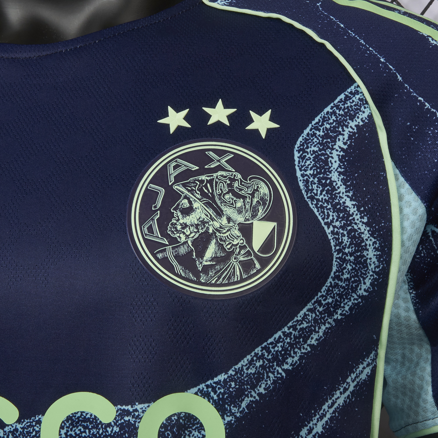 AlphaJersey-Ajax 25-26 Away Deep Blue Jersey - Player Version