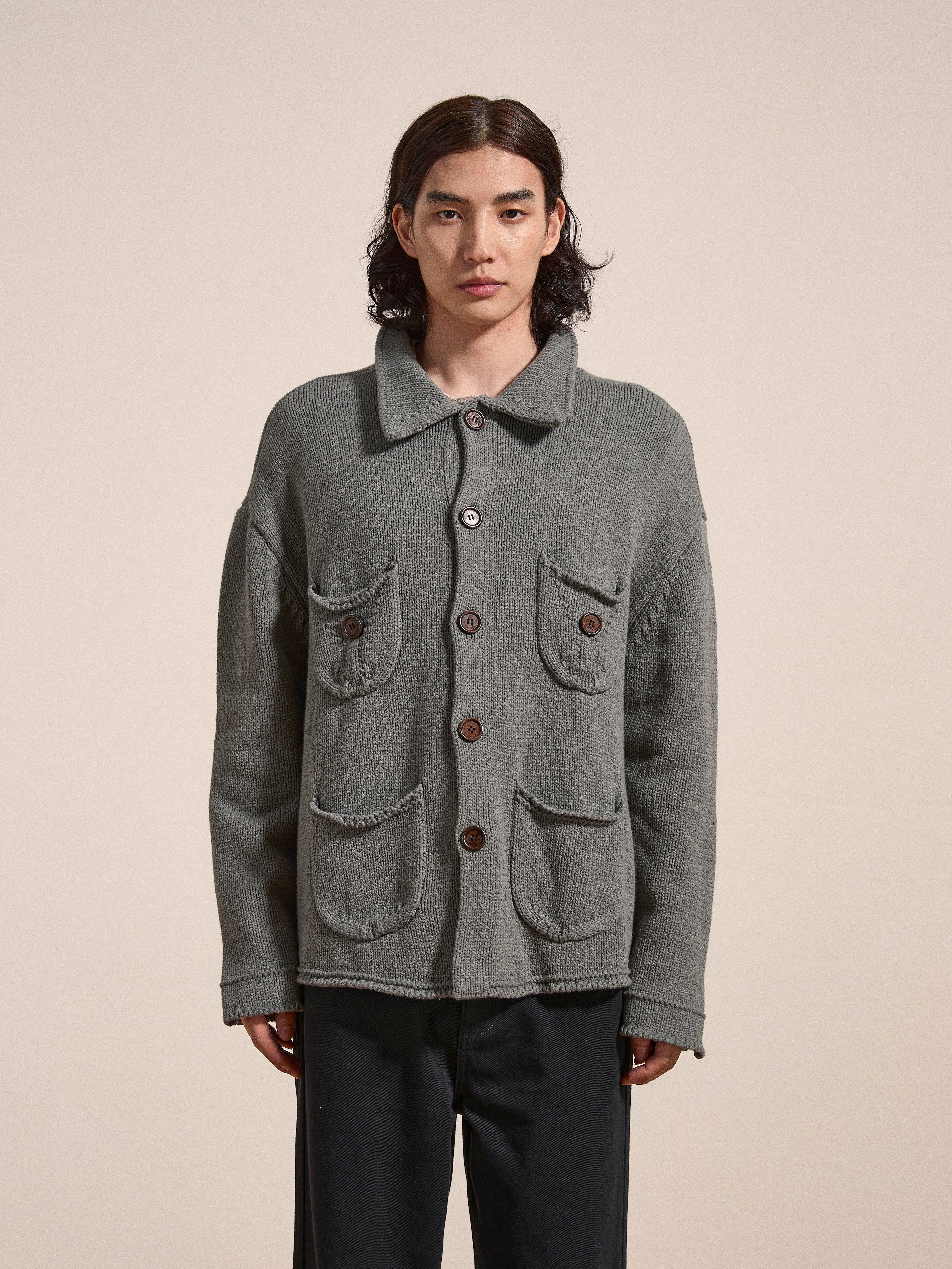 Hunter Knit Collared Cardigan | Modern Menswear by yycbvcnbmmnbm