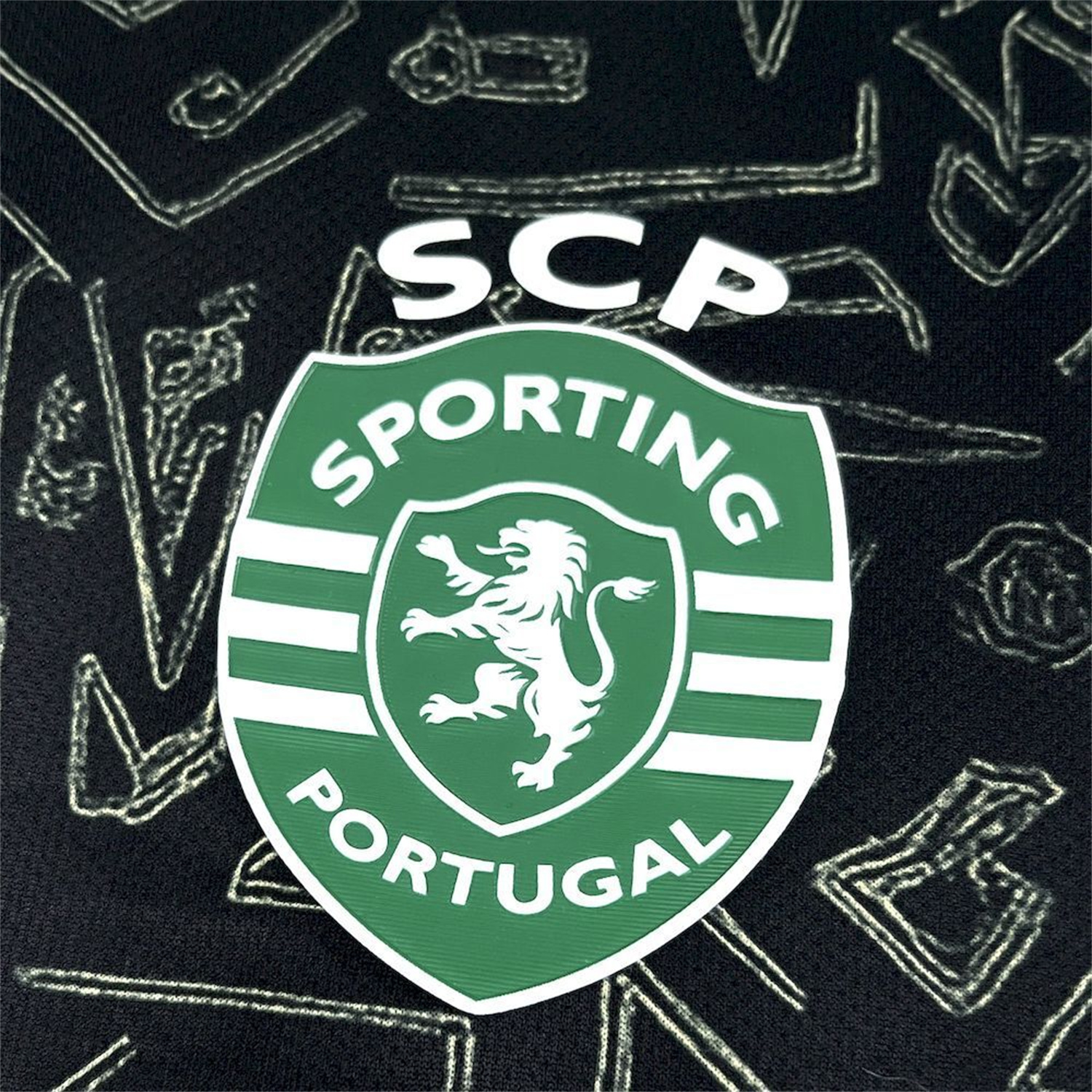 AlphaJersey-Sporting CP 25-26 Symbol Design Black Special Jersey - Fans Version