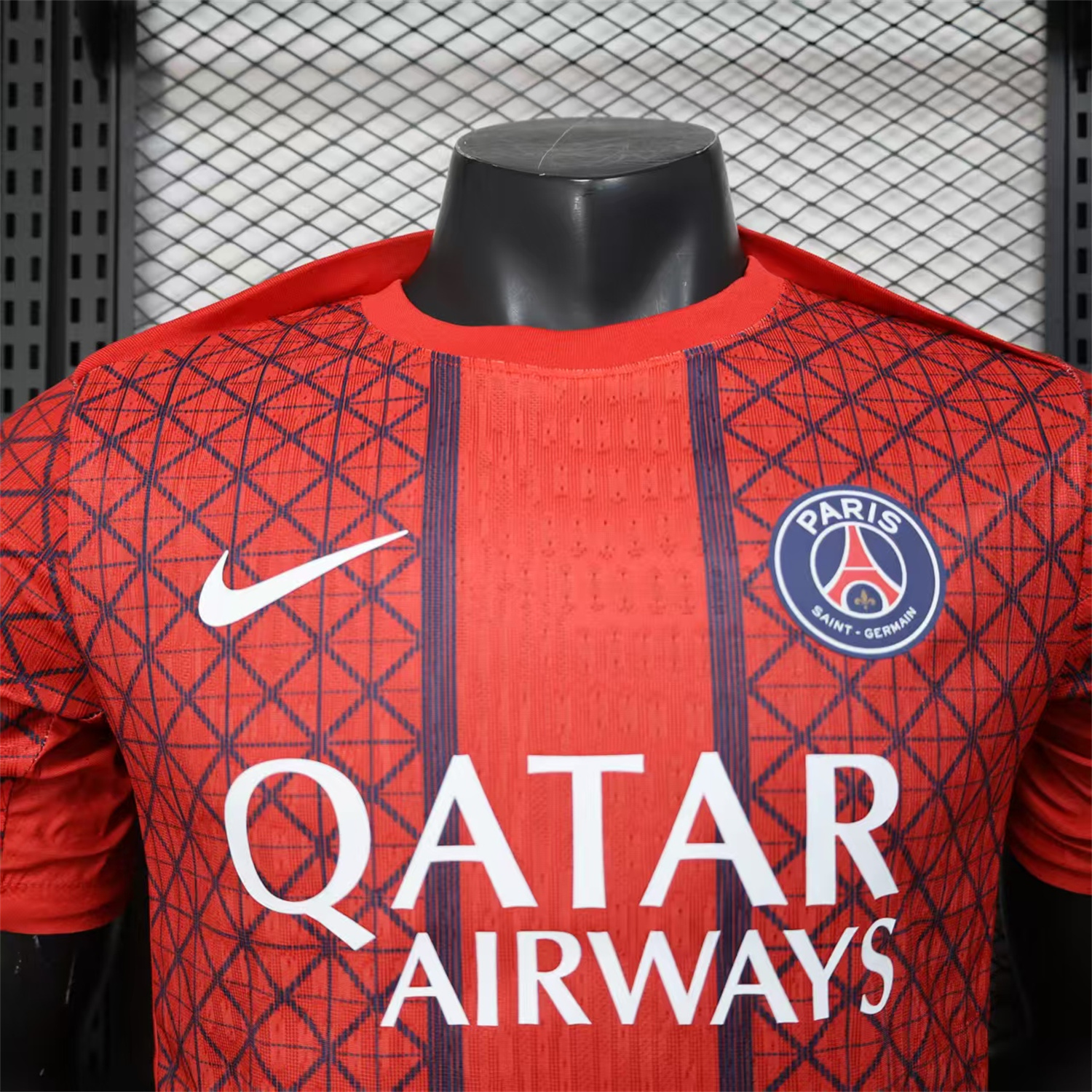 AlphaJersey-Paris Saint-Germain PSG 25-26 Red Pre-Match Training Jersey - Player Version