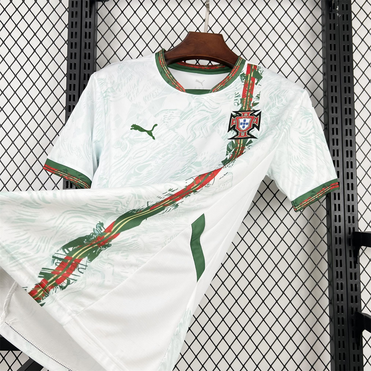 AlphaJersey-Portugal 2026 Pale Mint Green With Moss Green Special Jersey - Fans Version