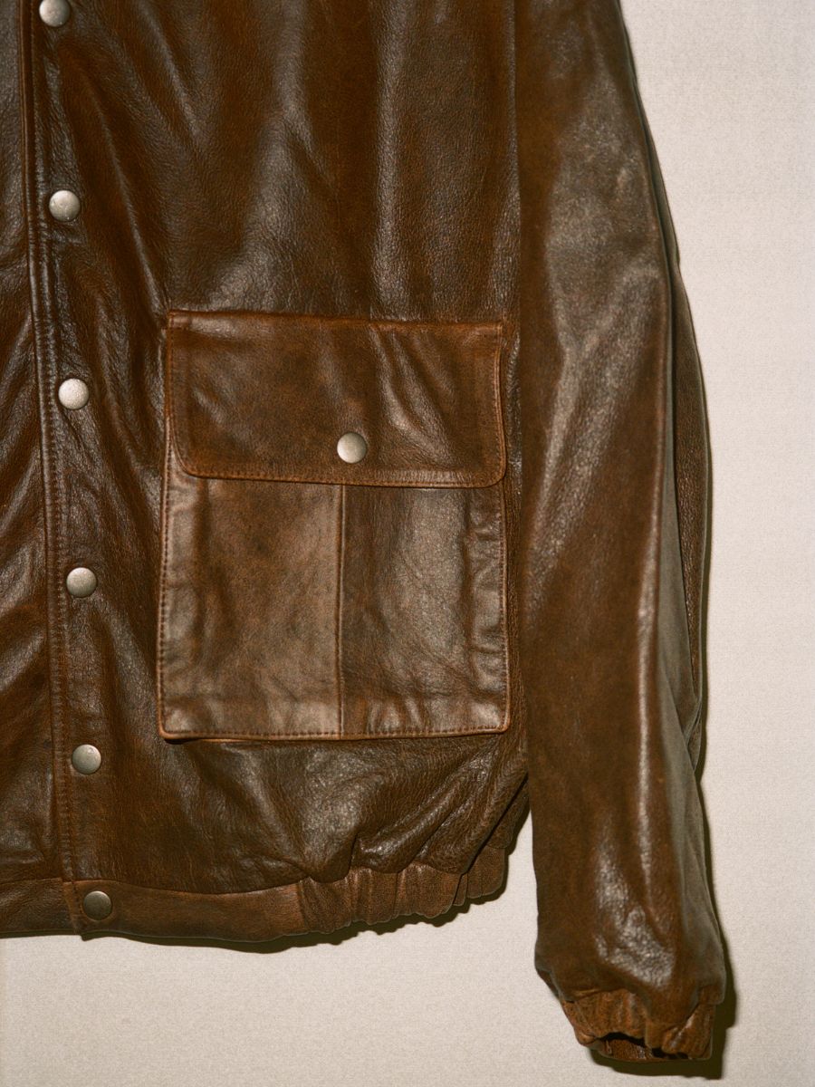 Dusk Distressed Genuine Leather Hoodie | Modern Menswear by yycbvcnbmmnbm