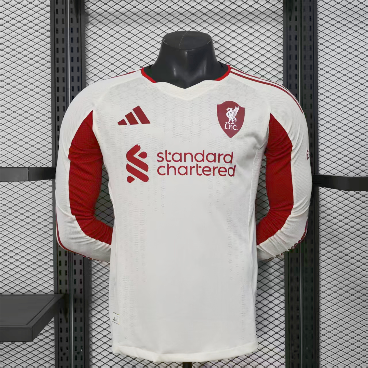AlphaJersey-Liver.pool 25-26 Away Beige Long Sleeves Jersey - Player Version