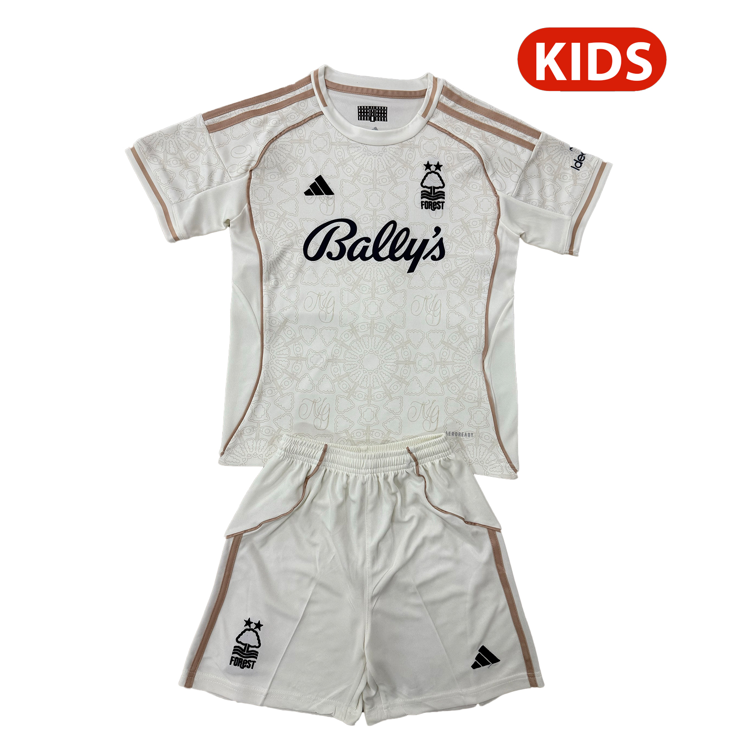 AlphaJersey-Nottingham Forest 25-26 Away With Chest Sponsor Kids Kit