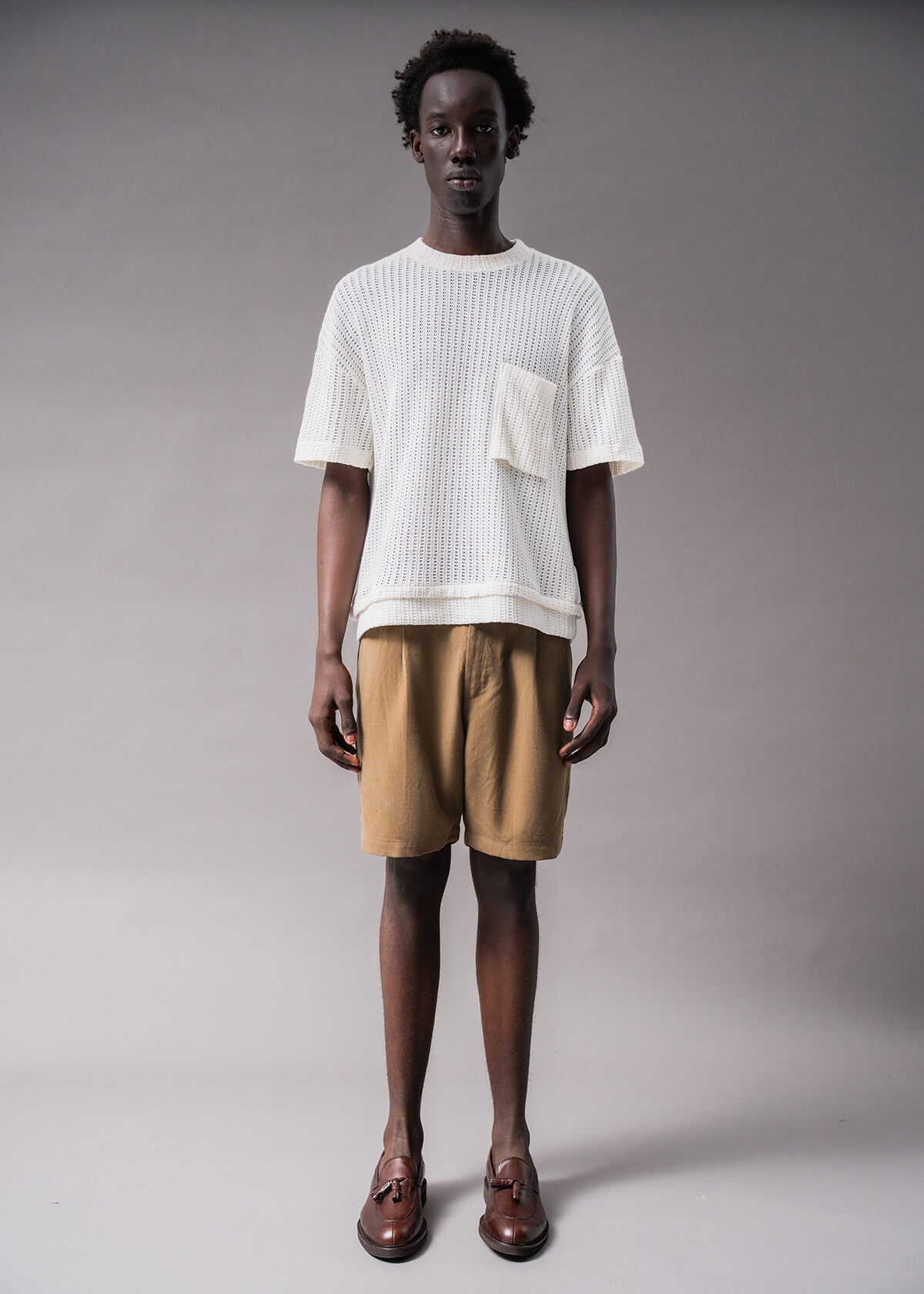 Royal Oxford Short Almond | Modern Menswear by yycbvcnbmmnbm
