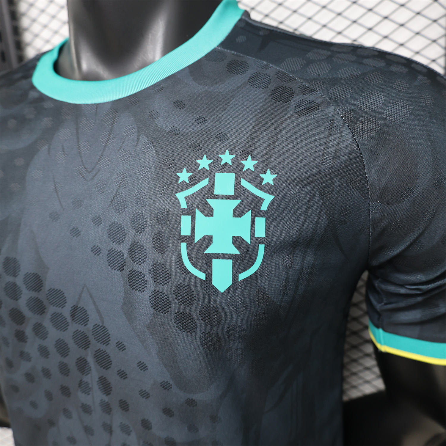 AlphaJersey-Brazil 2026 Black With Mint Green Special Jersey - Player Version