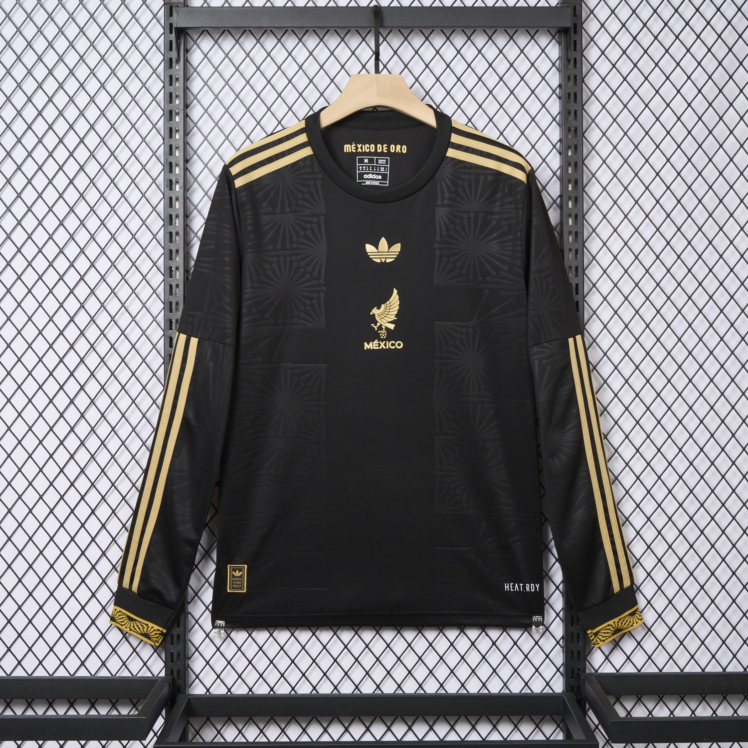 AlphaJersey-Mexico 2025 Gold Cup Black Long Sleeves Jersey - Fans Version