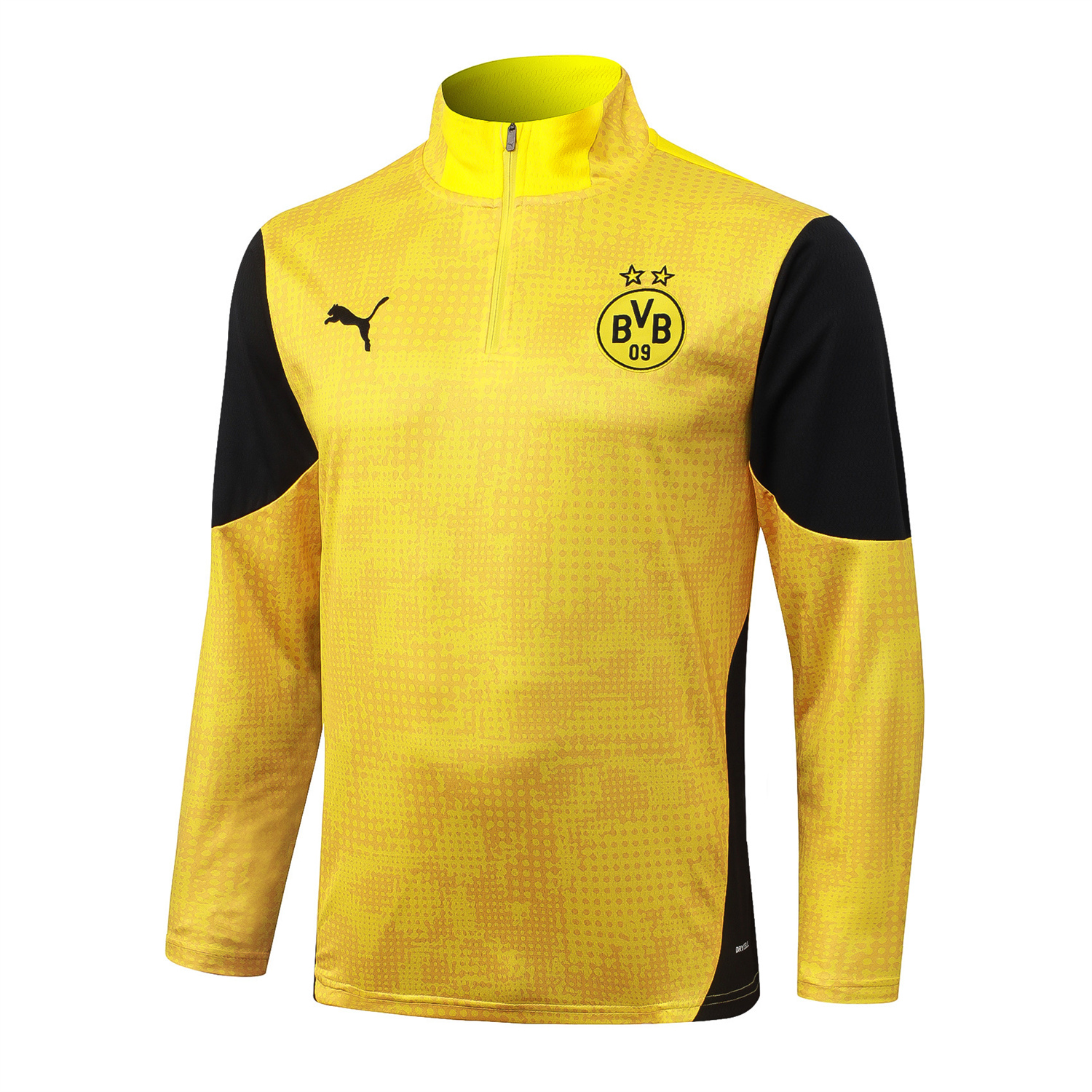 AlphaJersey-Dortmund 25-26 Jacket Training Tracksuit - Yellow top & Black Pants