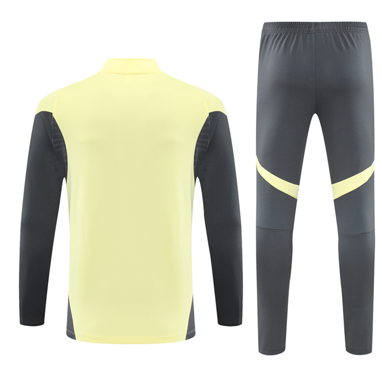 AlphaJersey-Real Madrid 25-26 Long Sleeves Training Set - Yellow Top & Gray Pants
