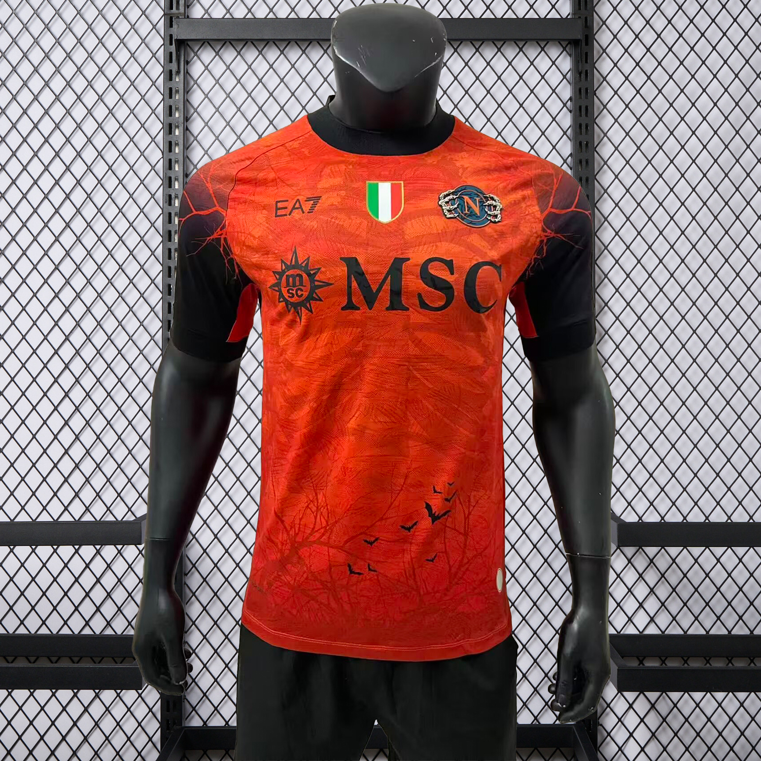 AlphaJersey-Napoli 25-26 Halloween Orange Goalkeeper Jersey - Player Version