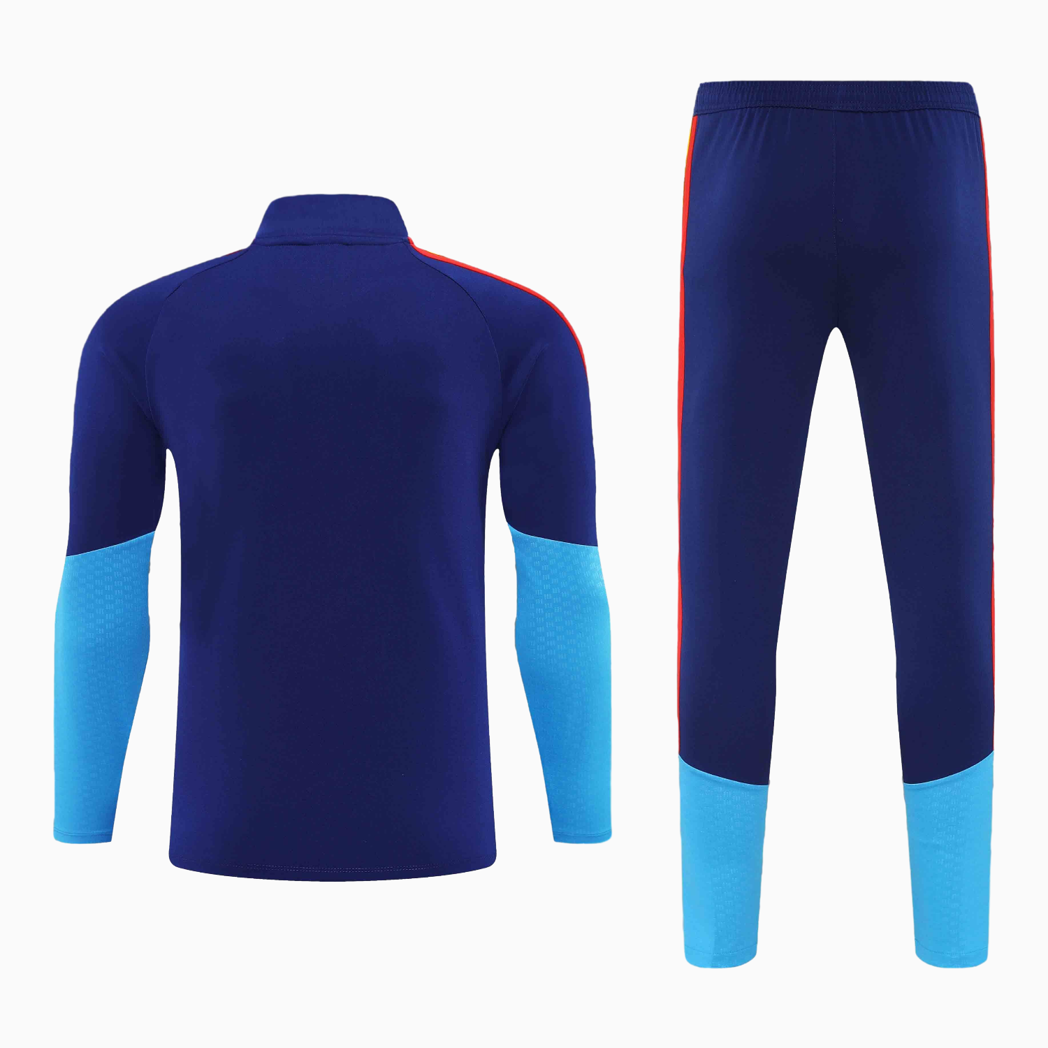 AlphaJersey-Spain 2026 Kids Long Sleeve Training Set - Deep Blue Top & Pants