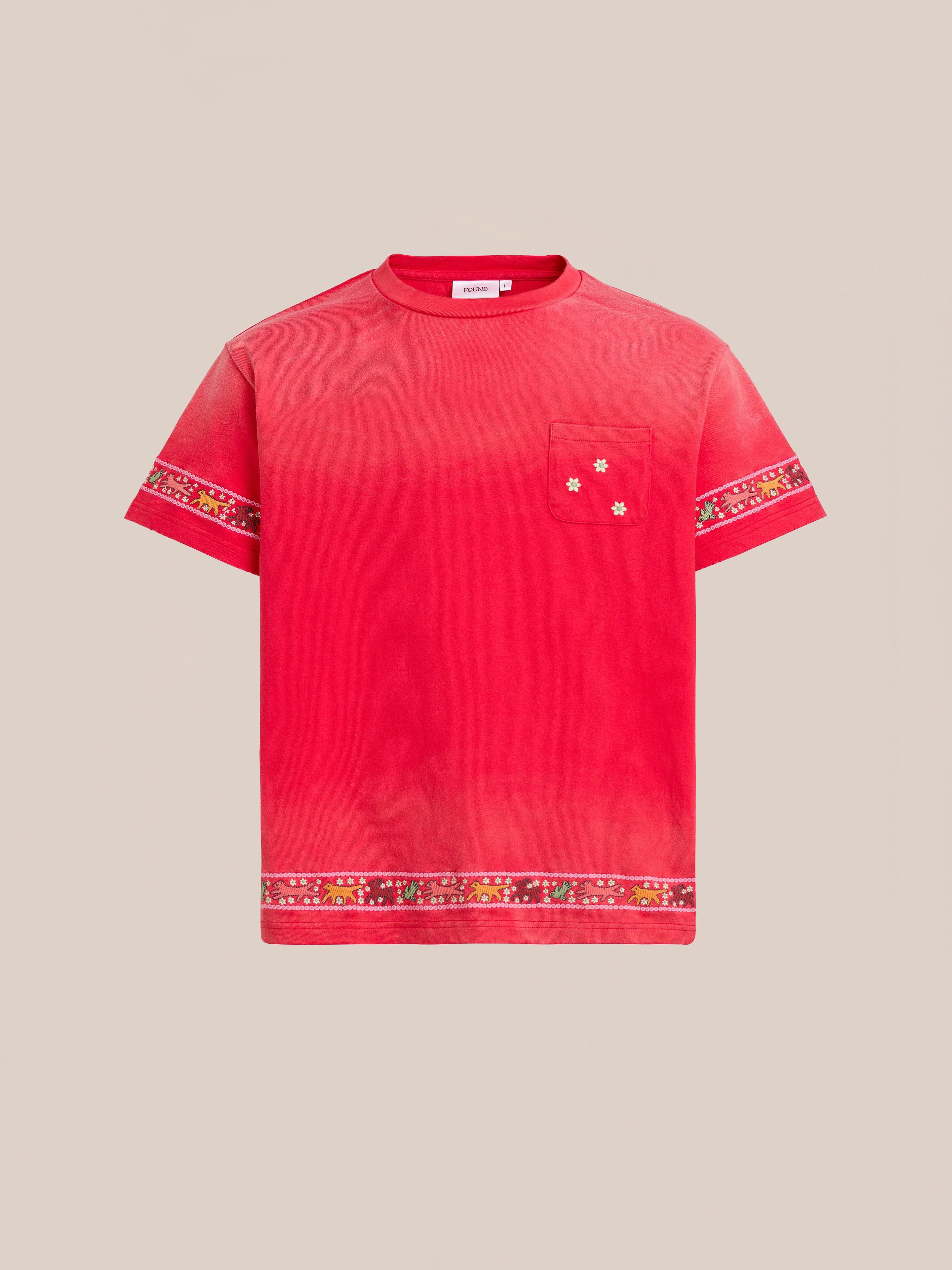 Horse Motif Embroidered Tee | Modern Menswear by yycbvcnbmmnbm