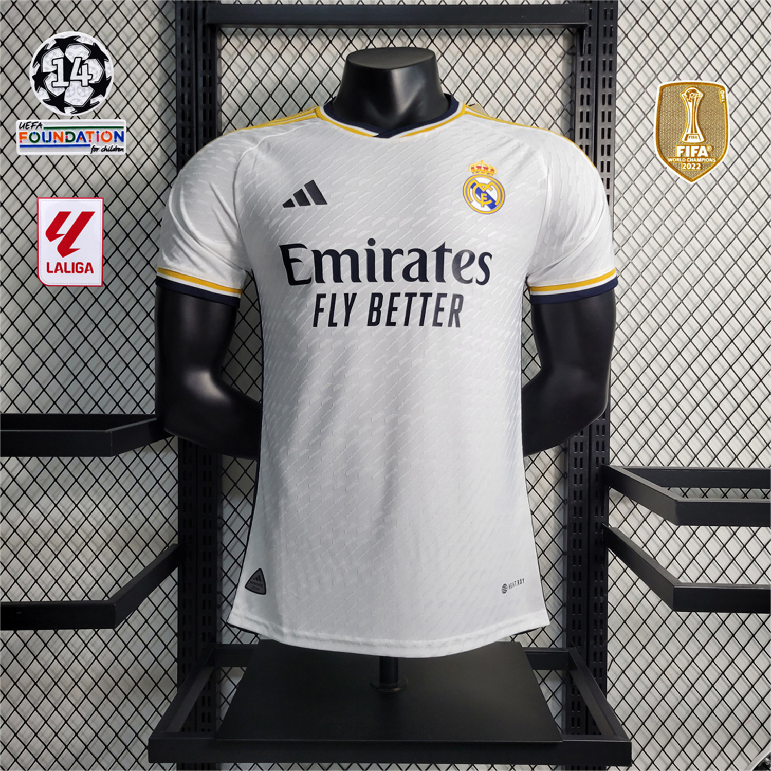 AlphaJersey-Retro Real Madrid 2023-24 Home Jersey - Player Version