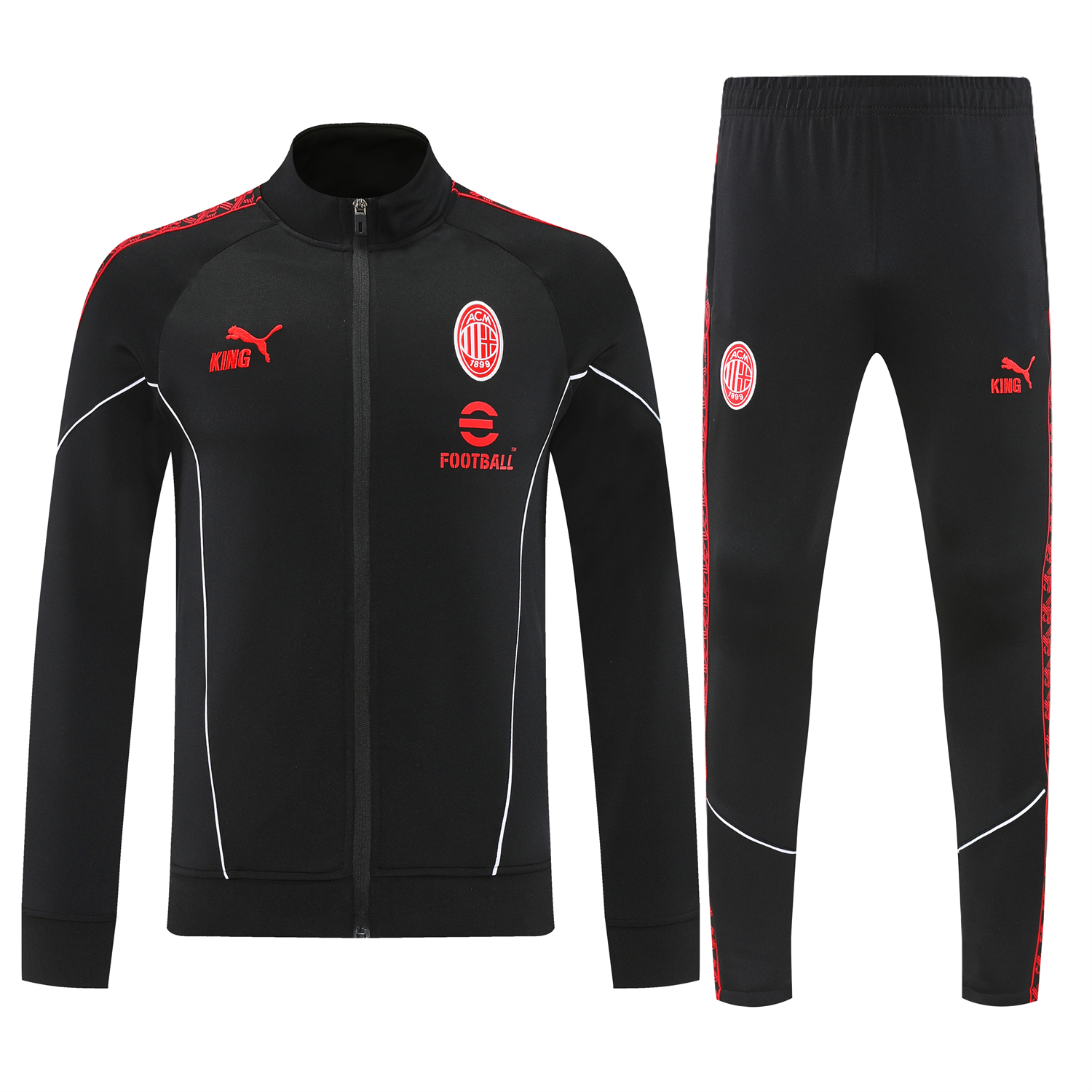 AlphaJersey-AC Milan 25-26 Jacket Training Tracksuit - Black top & Pants