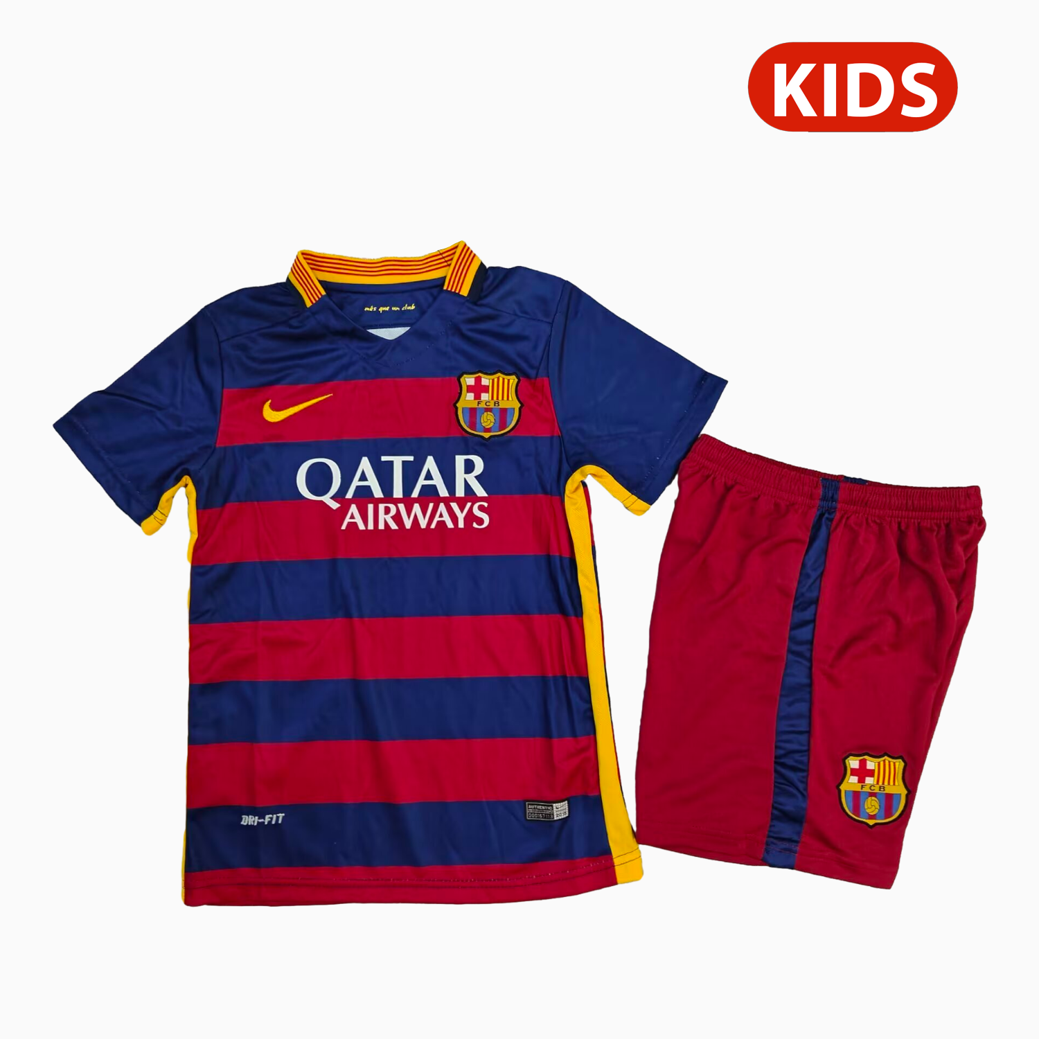 AlphaJersey-Retro Barcelona 2015-16 Home Kids Kit