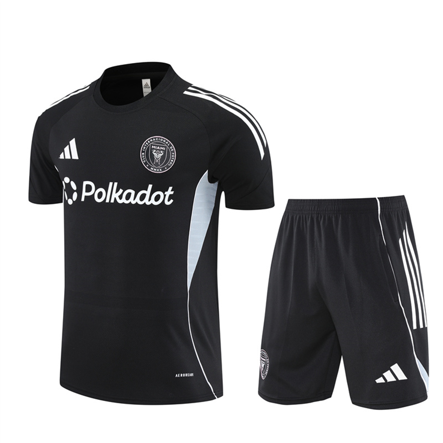 AlphaJersey-INT M.A.M 25-26 Short-Sleeve Training Set - Black Top and Shorts