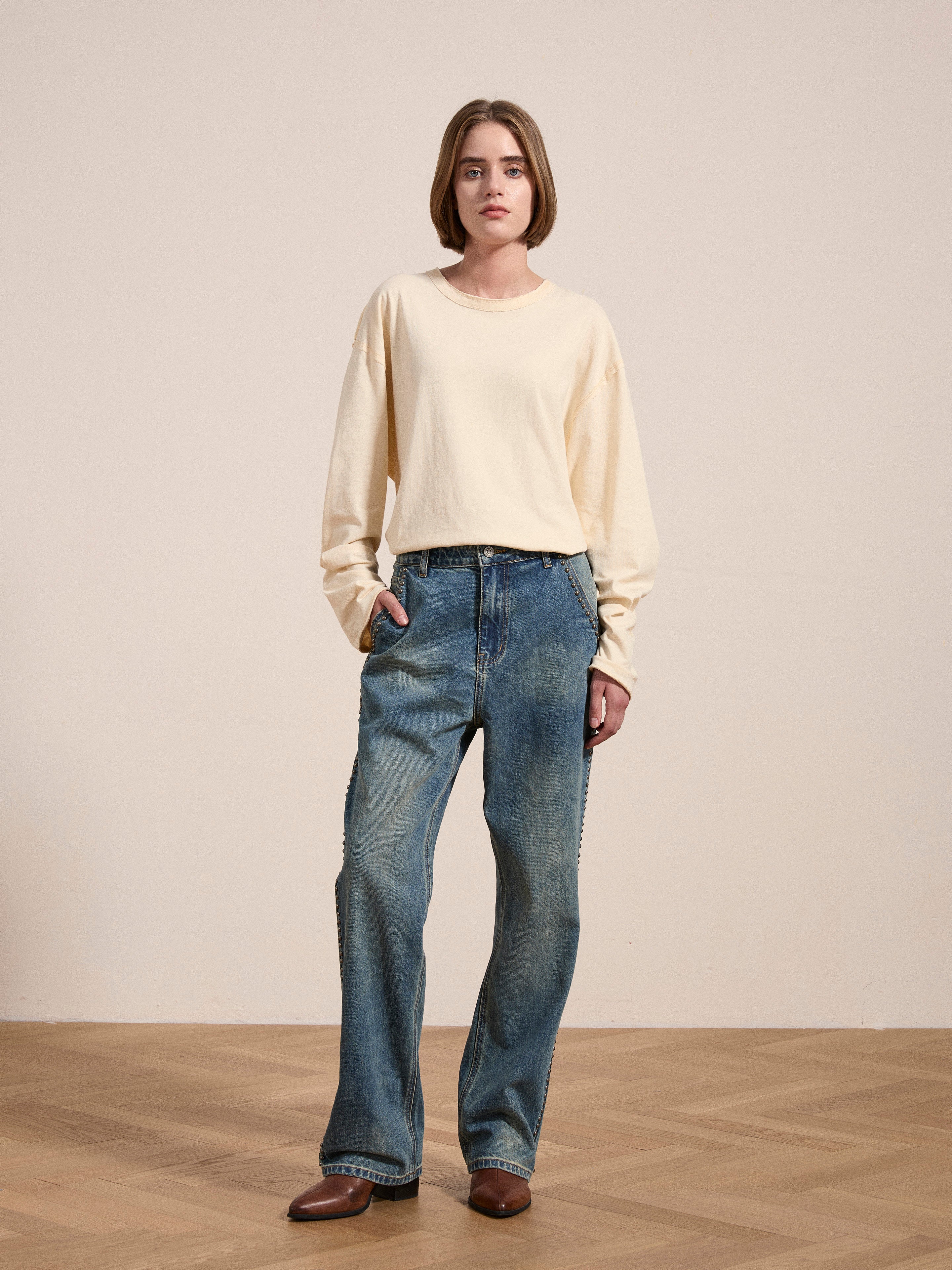 Azar Studded Jeans | Modern Menswear by yycbvcnbmmnbm