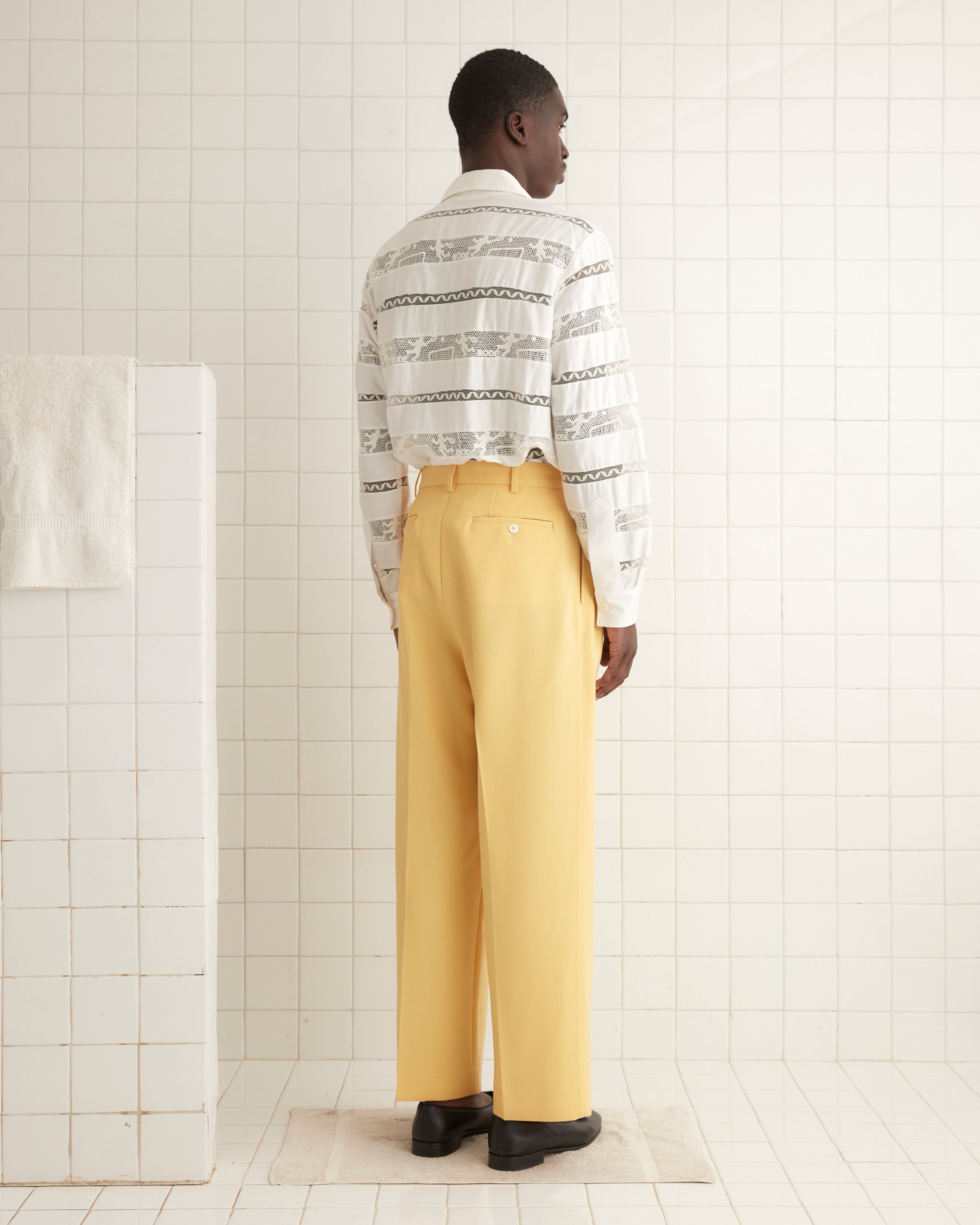 Riding Twill Trousers - Yellow | Modern Menswear by yycbvcnbmmnbm