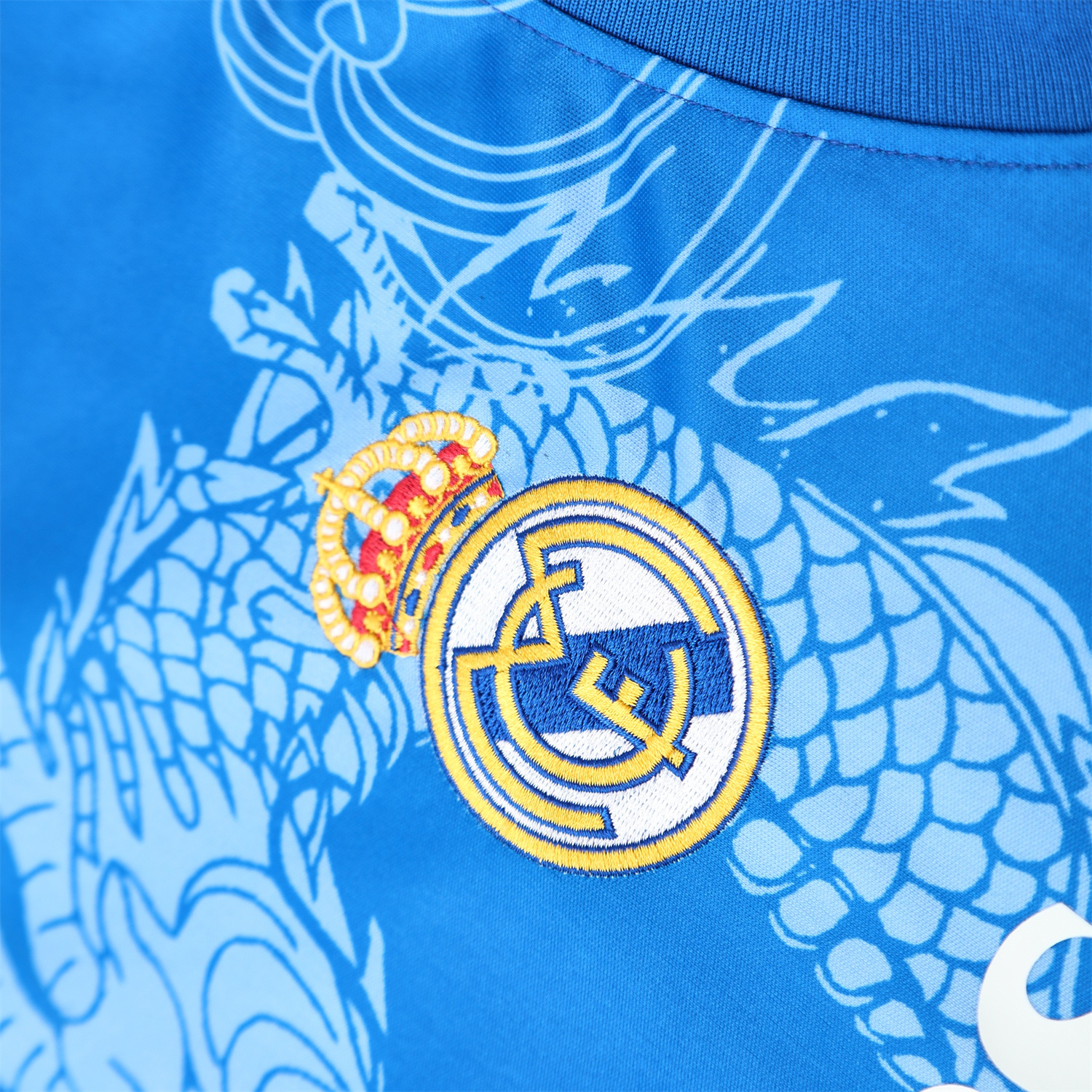 AlphaJersey-Real Madrid 25-26 Vest Training Set - Blue Black Dragon Vest & Black-White Shorts