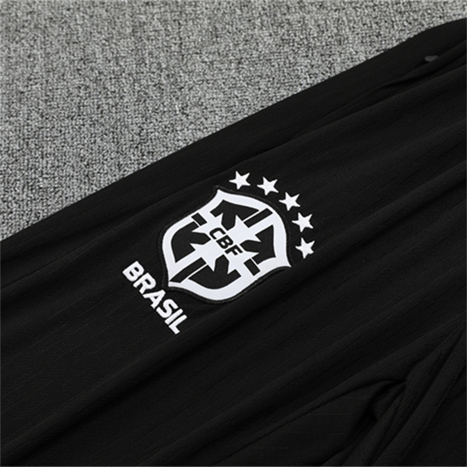 AlphaJersey-Brazil 25-26 Kids Long Sleeve Training Set - Player Version - Orange Top and Black Pants
