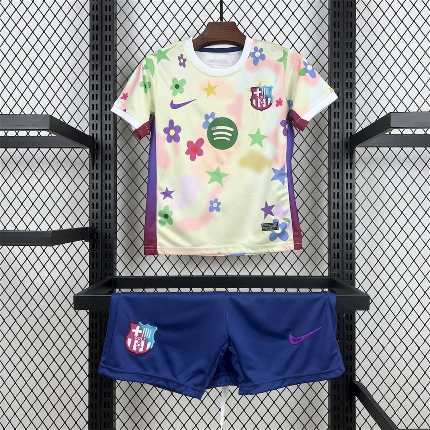 AlphaJersey-Barcelona 25-26 Stars And Flowers Pink Special Kids Kit